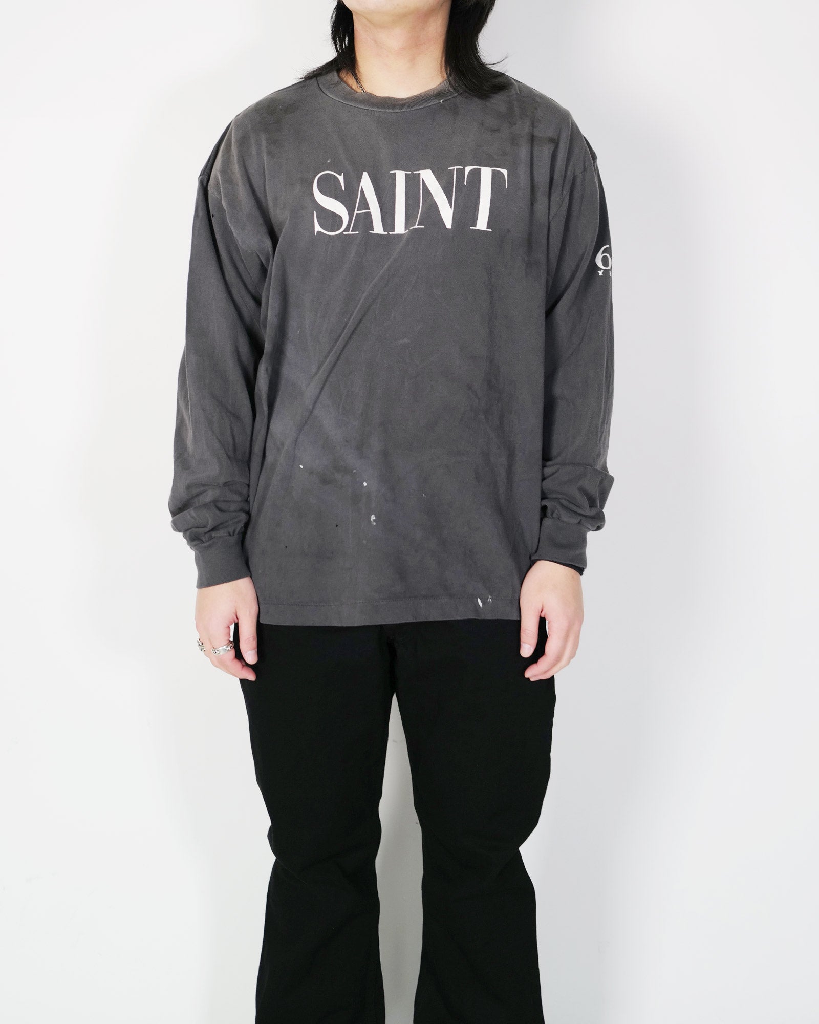 ©SAINT M××××××・圣迈克尔 -  LS T-SHIRT/SAINT 666 / BLACK