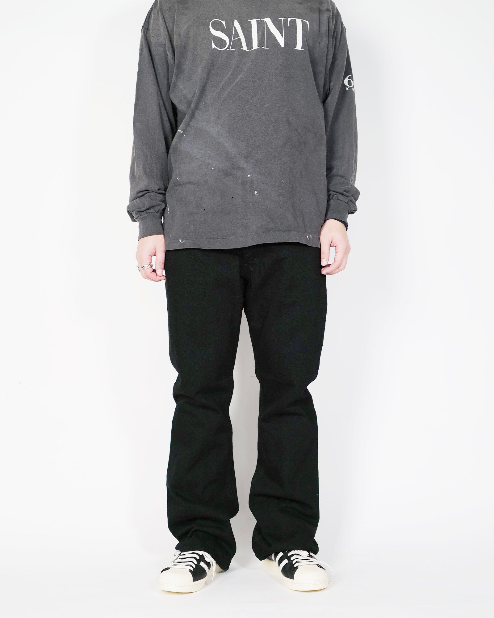 ©SAINT M××××××・セントマイケル - デニムパンツ BLACK DENIM PANTS/FLARE / BLACK