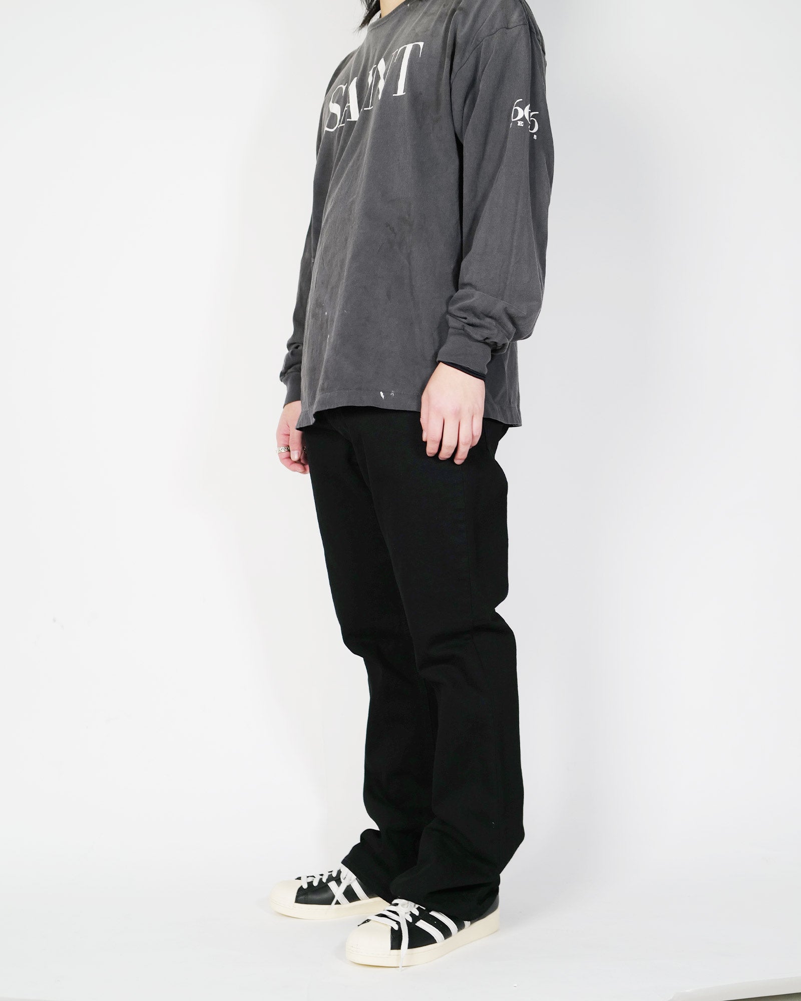 ©SAINT M××××××・セントマイケル - デニムパンツ BLACK DENIM PANTS/FLARE / BLACK