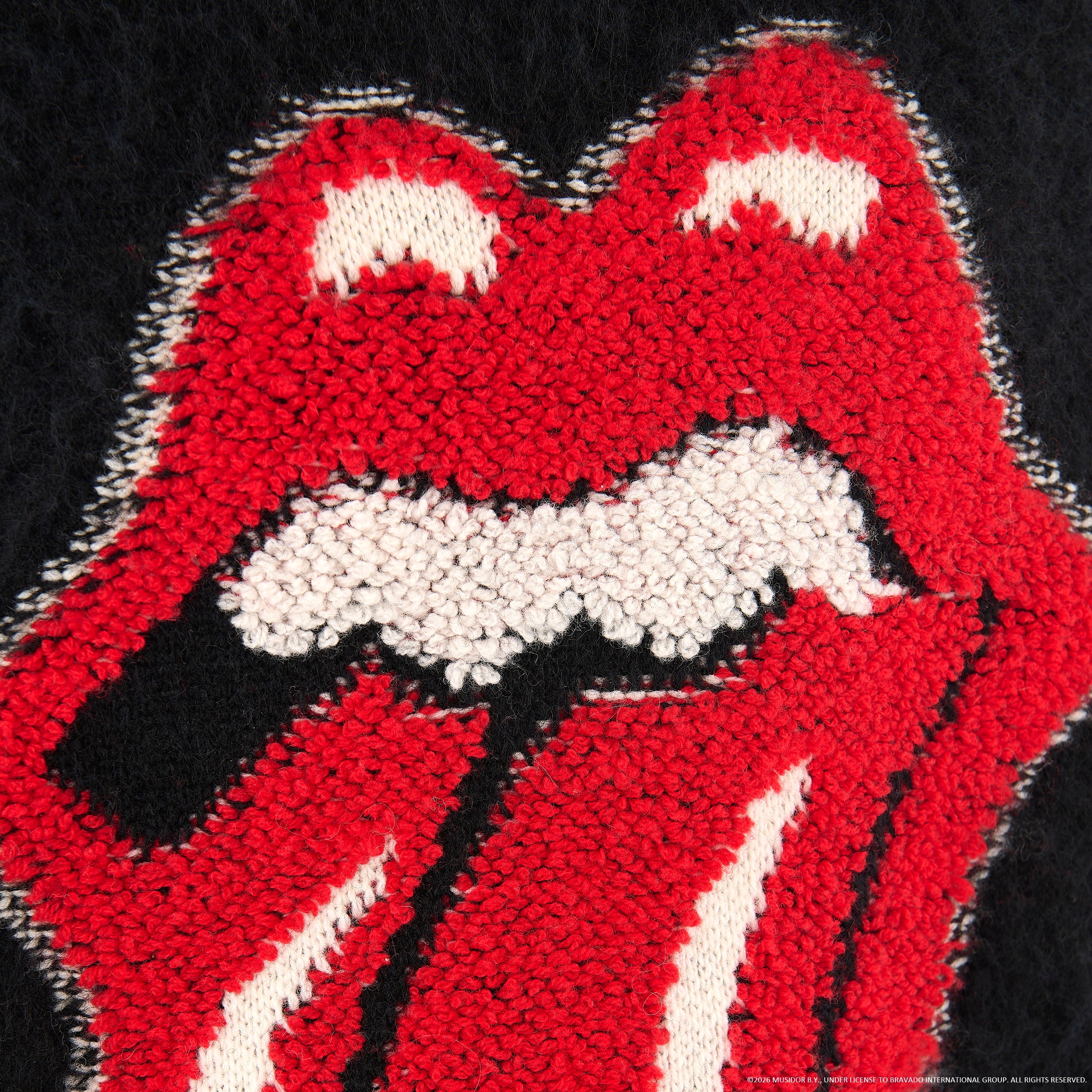 ©SAINT M××××××・セントマイケル - ニット・セーター TRS_CRW N KNIT/LIPS&TOHGUE / BLACK