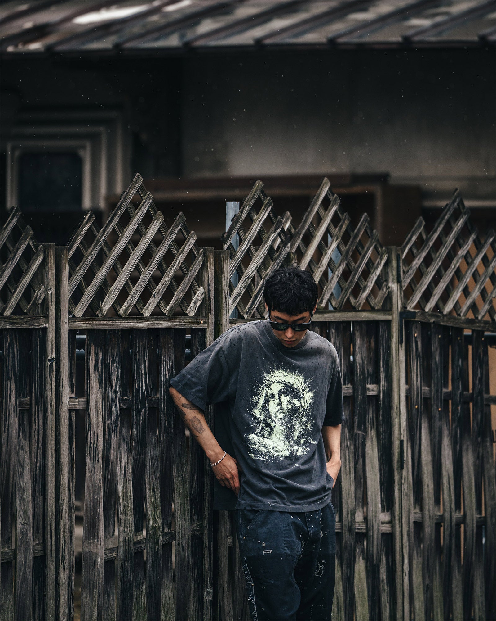 ©SAINT M××××××・セントマイケル - Tシャツ・カットソー SS TEE/MARIA / BLACK