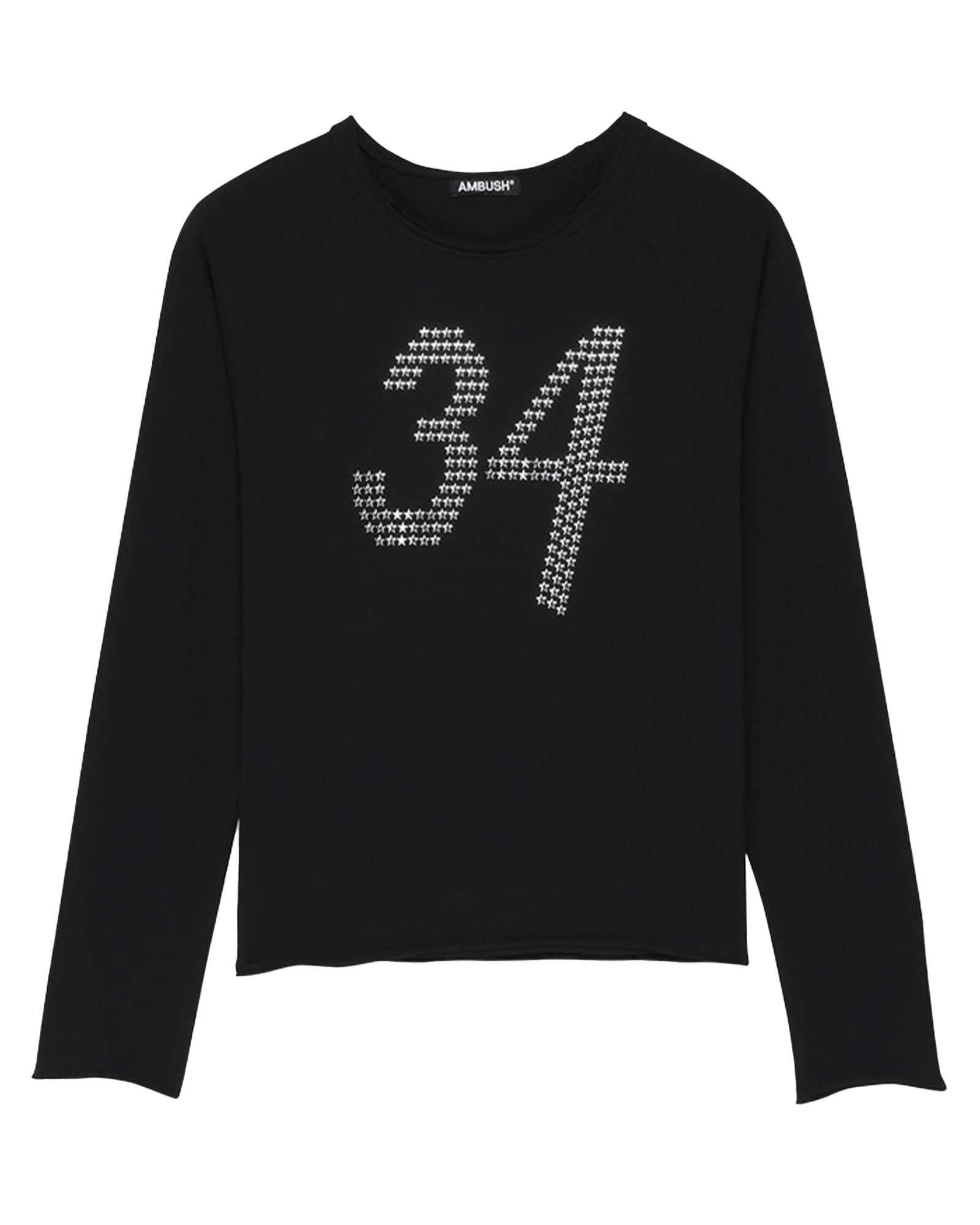 AMBUSH・アンブッシュ - L/S Tシャツ STAR 34 FITTED L/S T-SHIRT / BLACK