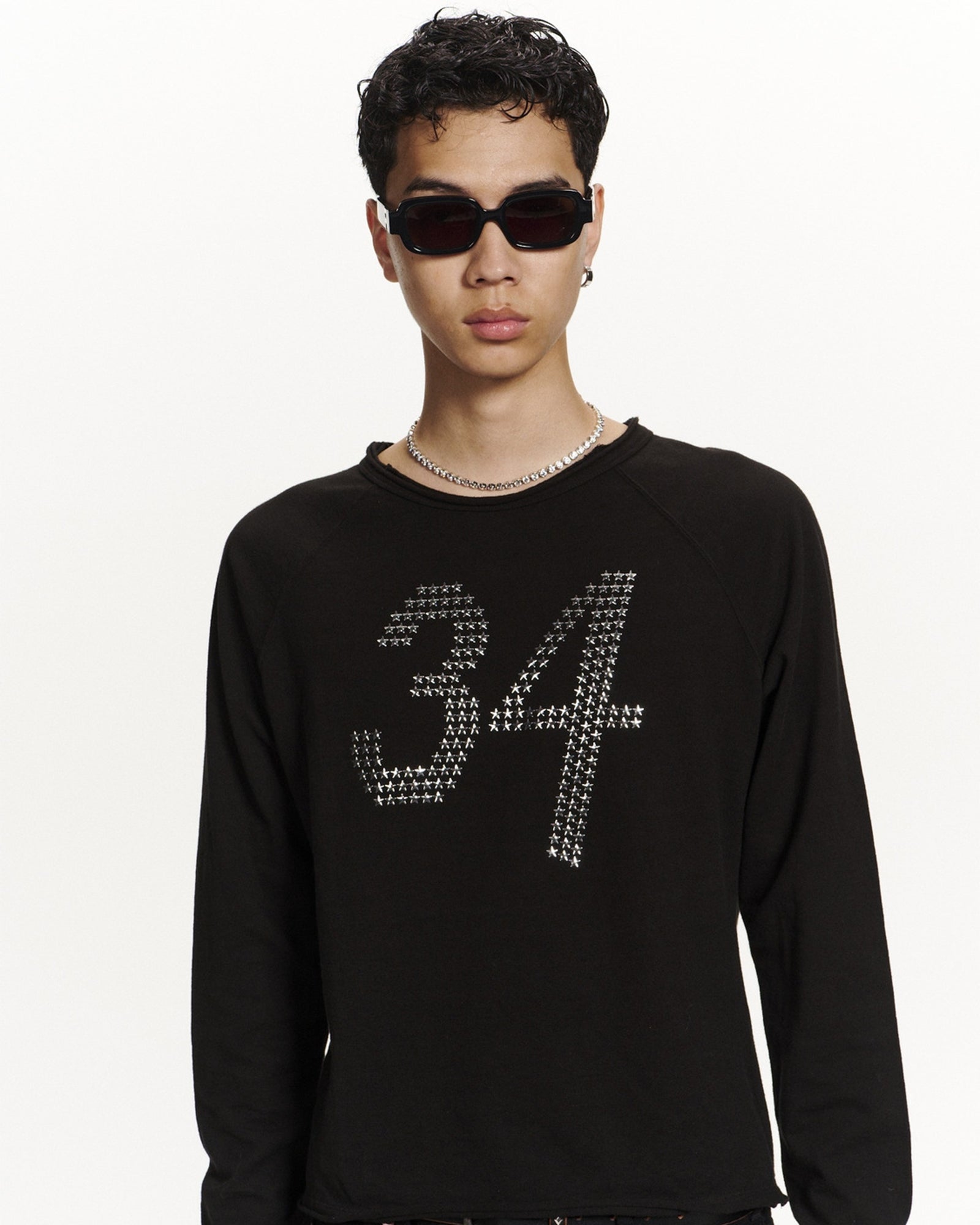 AMBUSH・アンブッシュ - L/S Tシャツ STAR 34 FITTED L/S T-SHIRT / BLACK