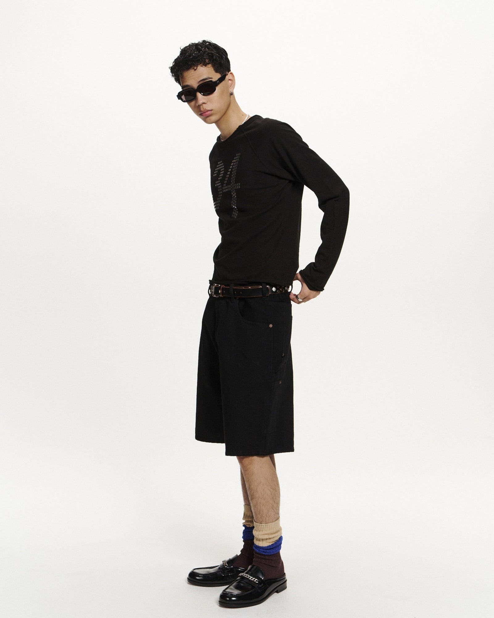 AMBUSH・アンブッシュ - L/S Tシャツ STAR 34 FITTED L/S T-SHIRT / BLACK