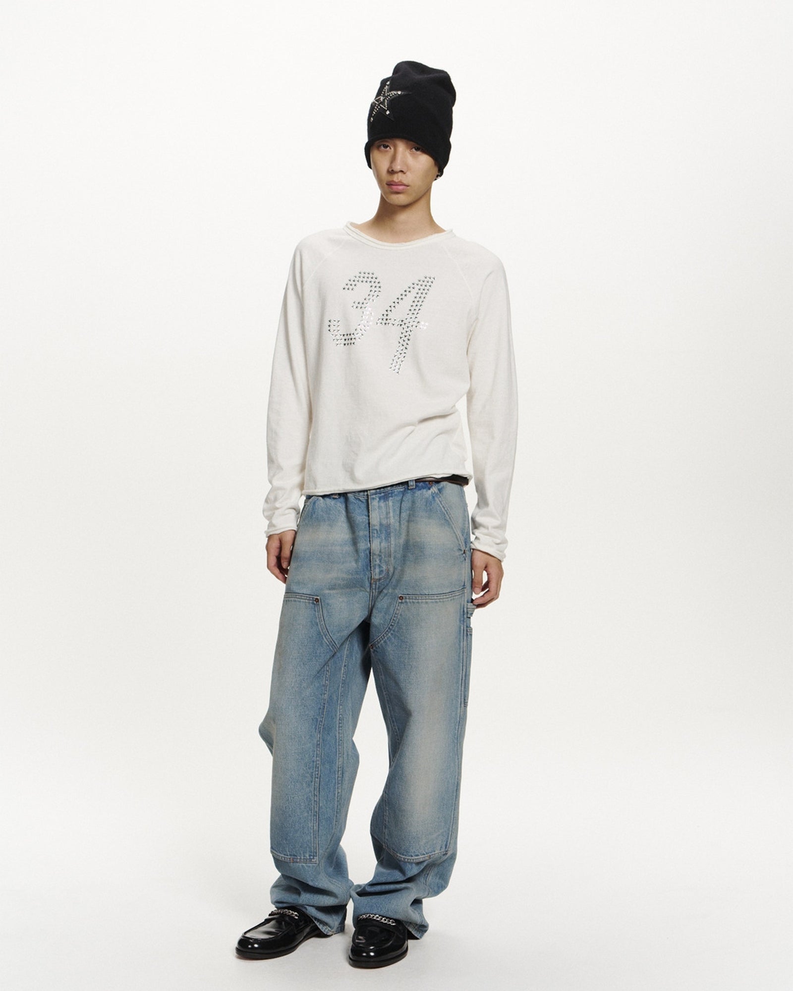 AMBUSH・アンブッシュ - L/S Tシャツ STAR 34 FITTED L/S T-SHIRT / WHITE