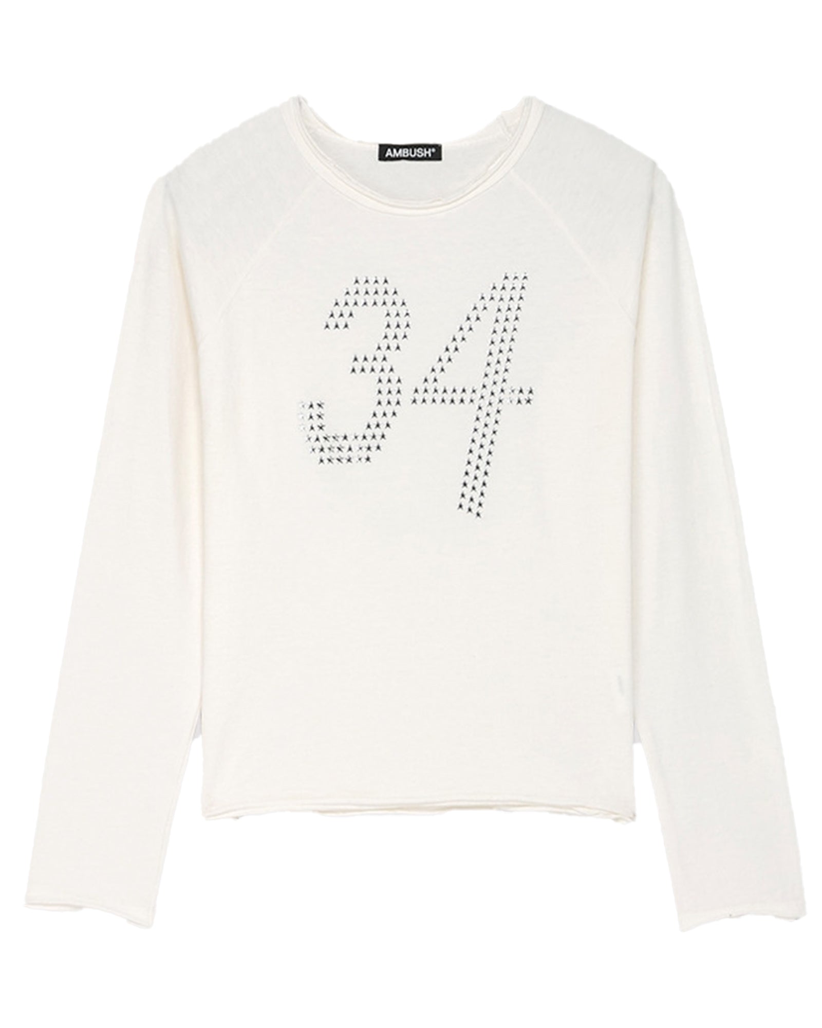 AMBUSH・アンブッシュ - L/S Tシャツ STAR 34 FITTED L/S T-SHIRT / WHITE