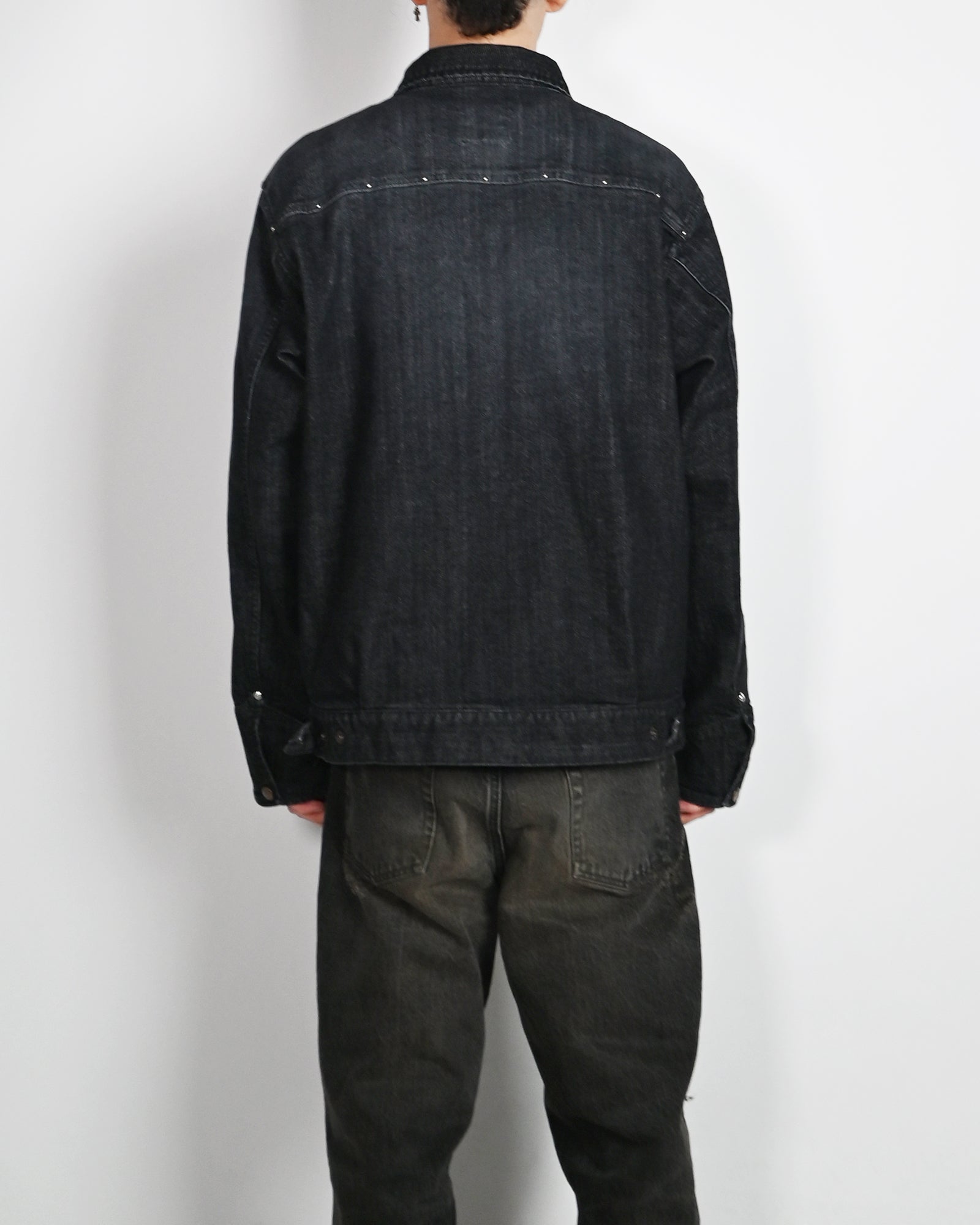 SWJP・エスダブリュージェーピー - デニムジャケット STUDS WORK JACKET / GREY
