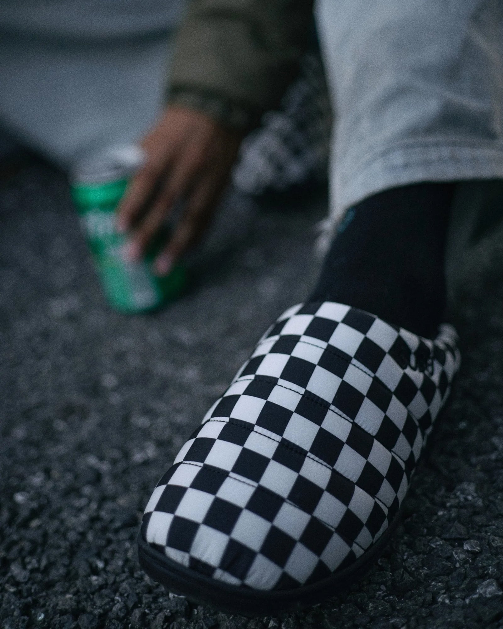 SUBU・スブ - サンダル SUBU ORIGINALS F-LINE CHECKER / BLACK / WHITE