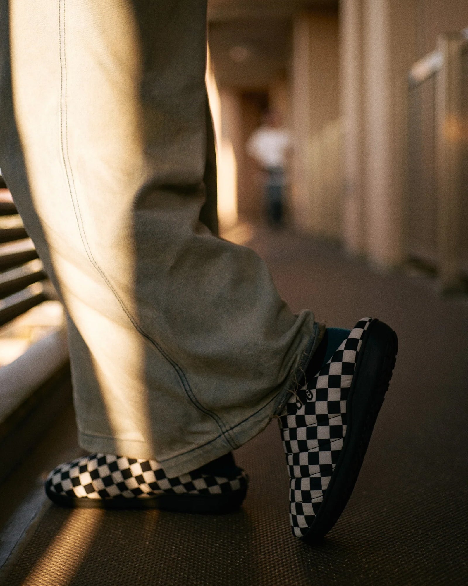 SUBU・スブ - サンダル SUBU ORIGINALS F-LINE CHECKER / BLACK / WHITE