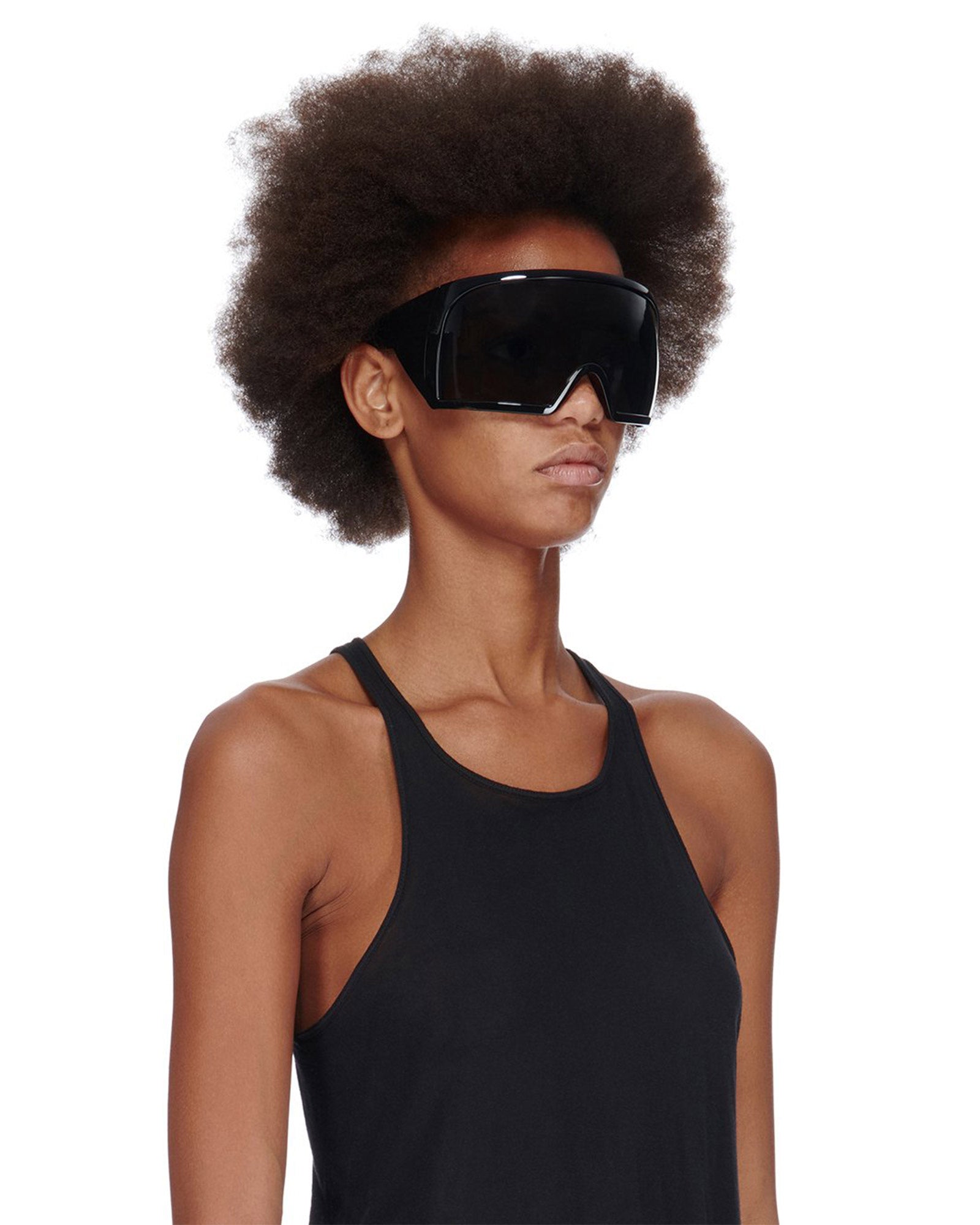 RICK OWENS・リック オウエンス - サングラス SUNGLASSES KRIESTER SHINY / BLACK