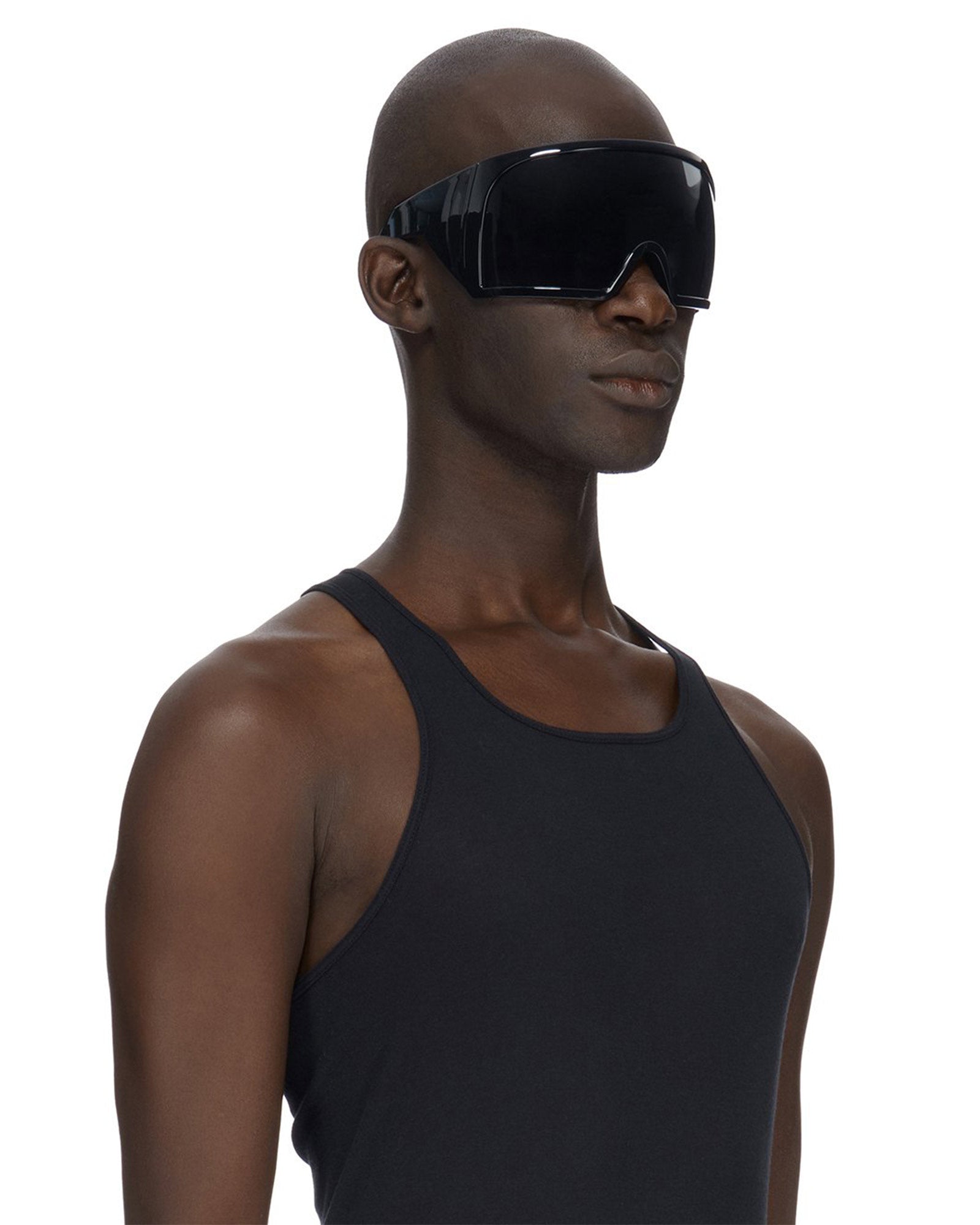 RICK OWENS・リック オウエンス - サングラス SUNGLASSES KRIESTER SHINY / BLACK