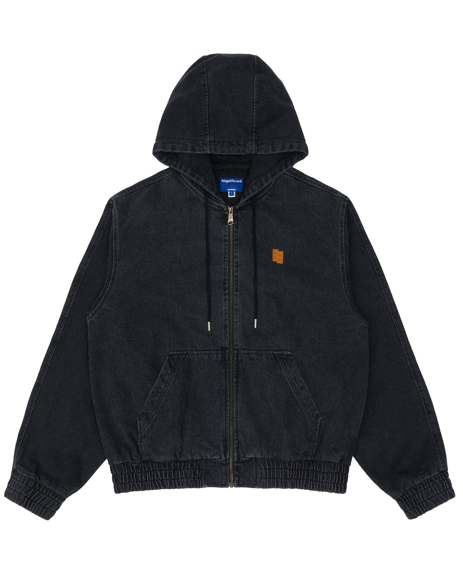Ader Error・アーダーエラー - デニムジャケット SV TAG HOODED WORK JACKET / BLACK