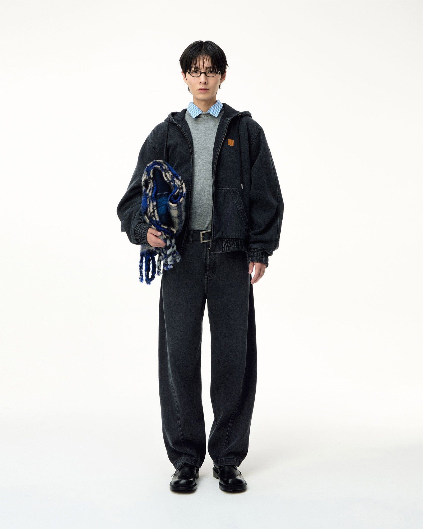 Ader Error・アーダーエラー - ジャケット SV TAG HOODED WORK JACKET / NOIR