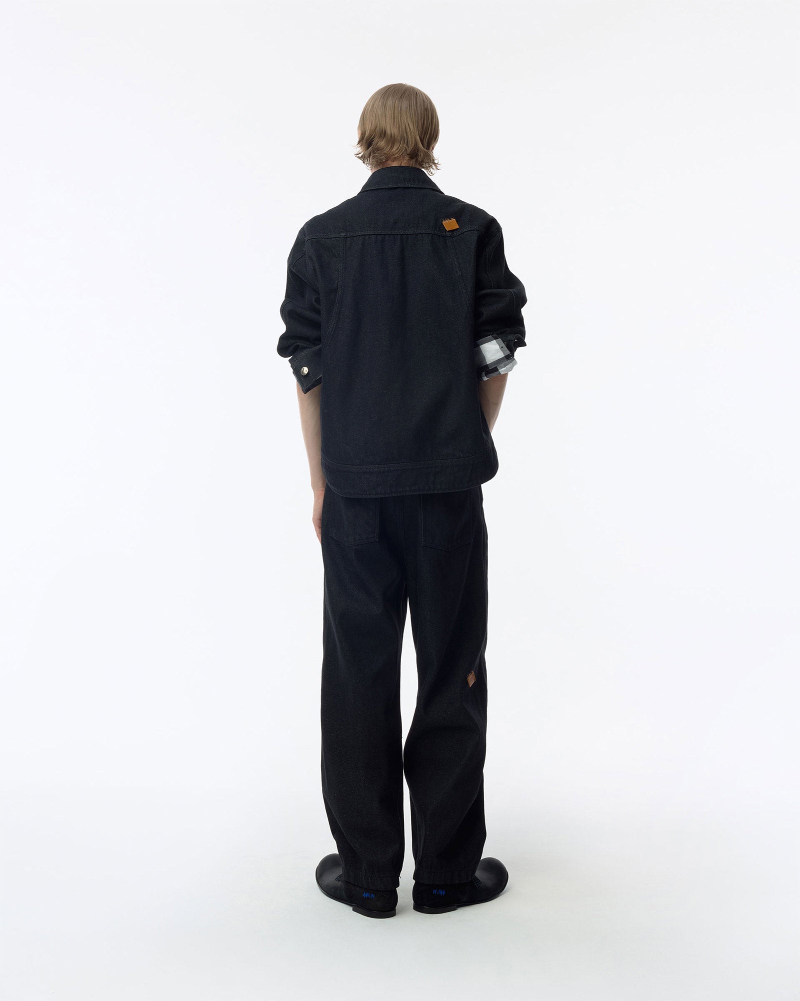 Ader Error・アーダーエラー - デニムジャケット SV TAG TRACKER JACKET / BLACK