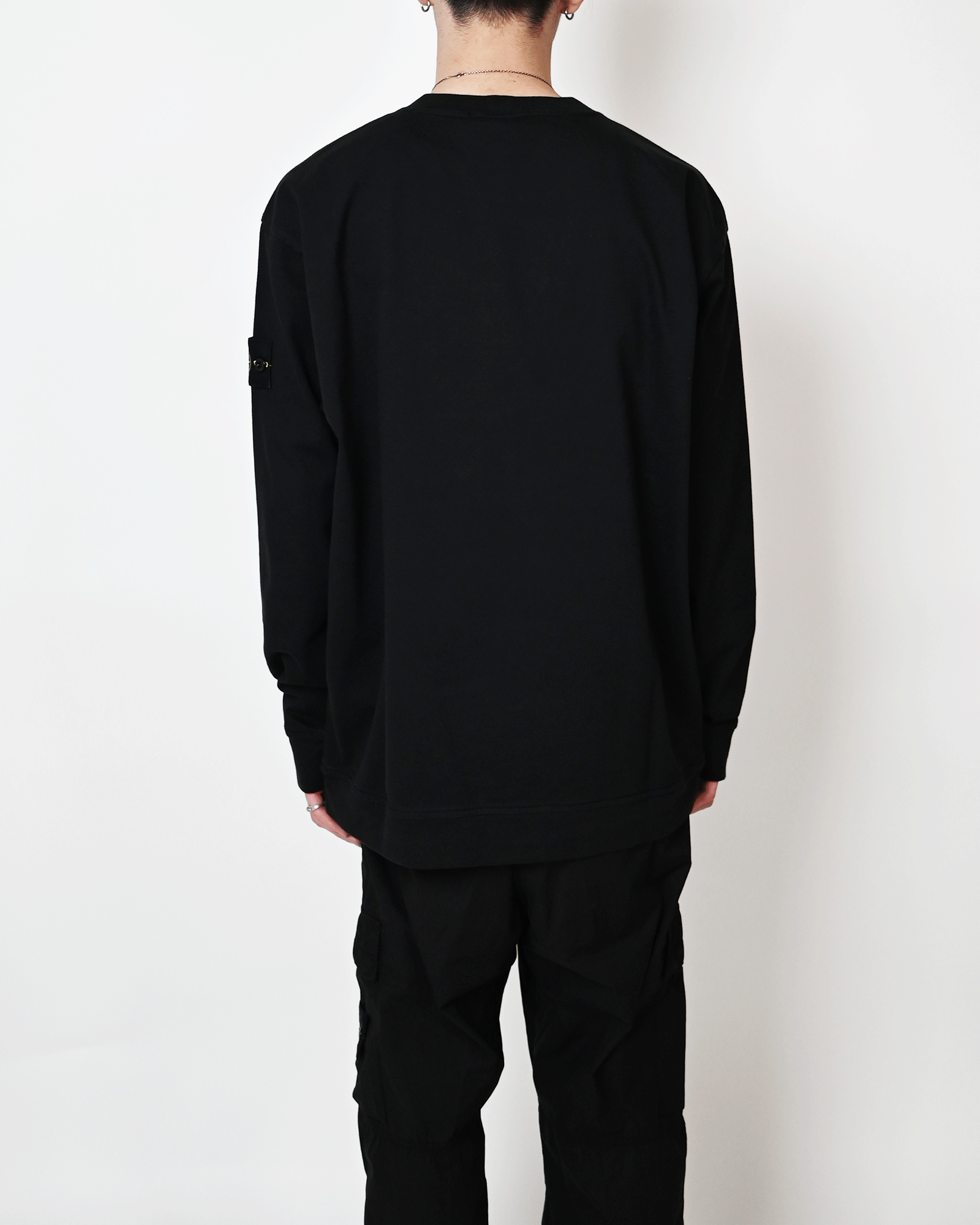 STONE ISLAND・ストーンアイランド - スウェット HEAVY COTTON JERSEY SWEATSHIRT / BLACK