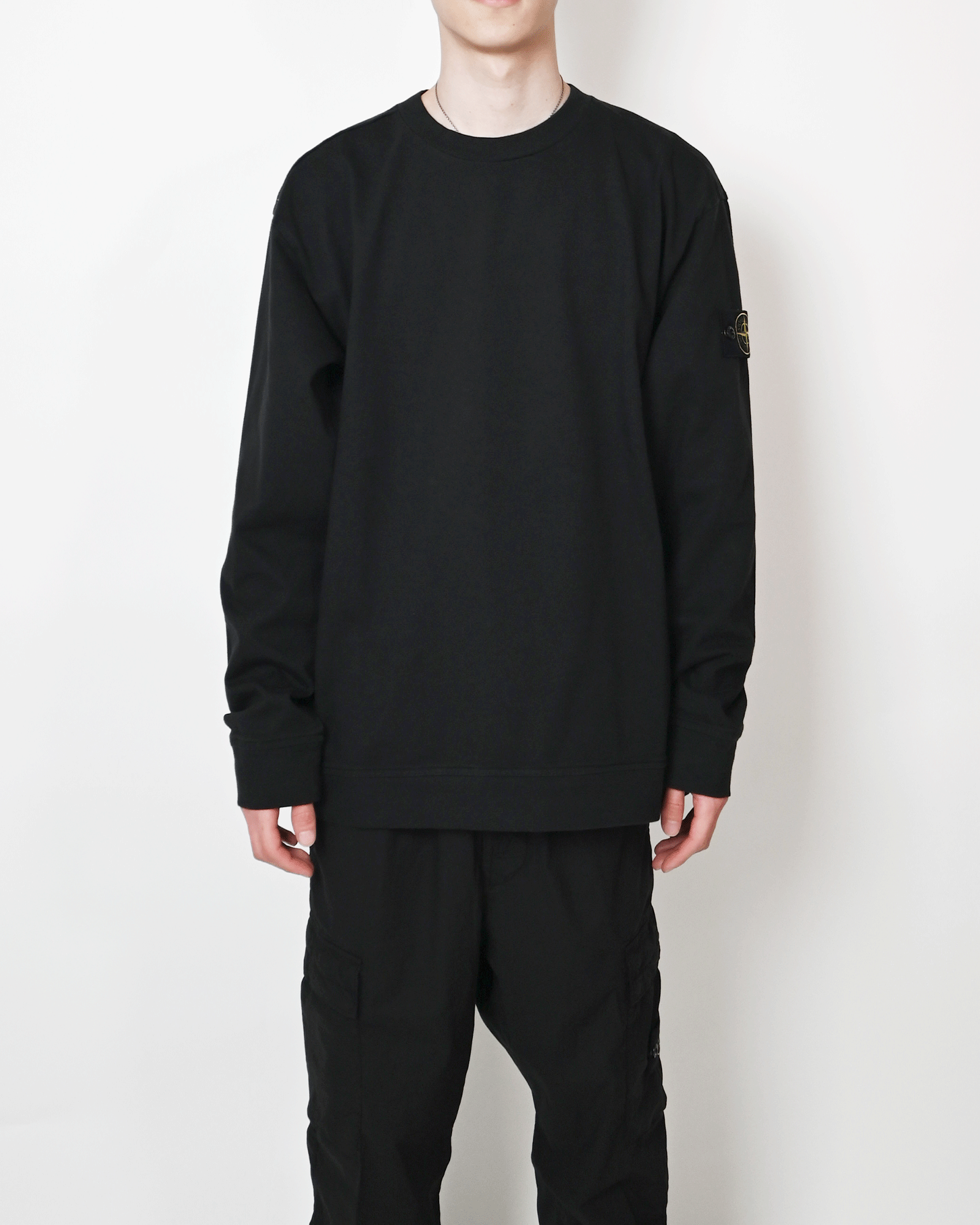 STONE ISLAND・ストーンアイランド - スウェット HEAVY COTTON JERSEY SWEATSHIRT / BLACK