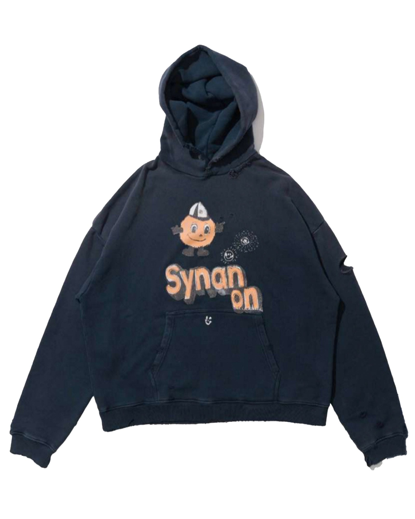 SYNANON HOODED SWEATSHIRT / BLACK