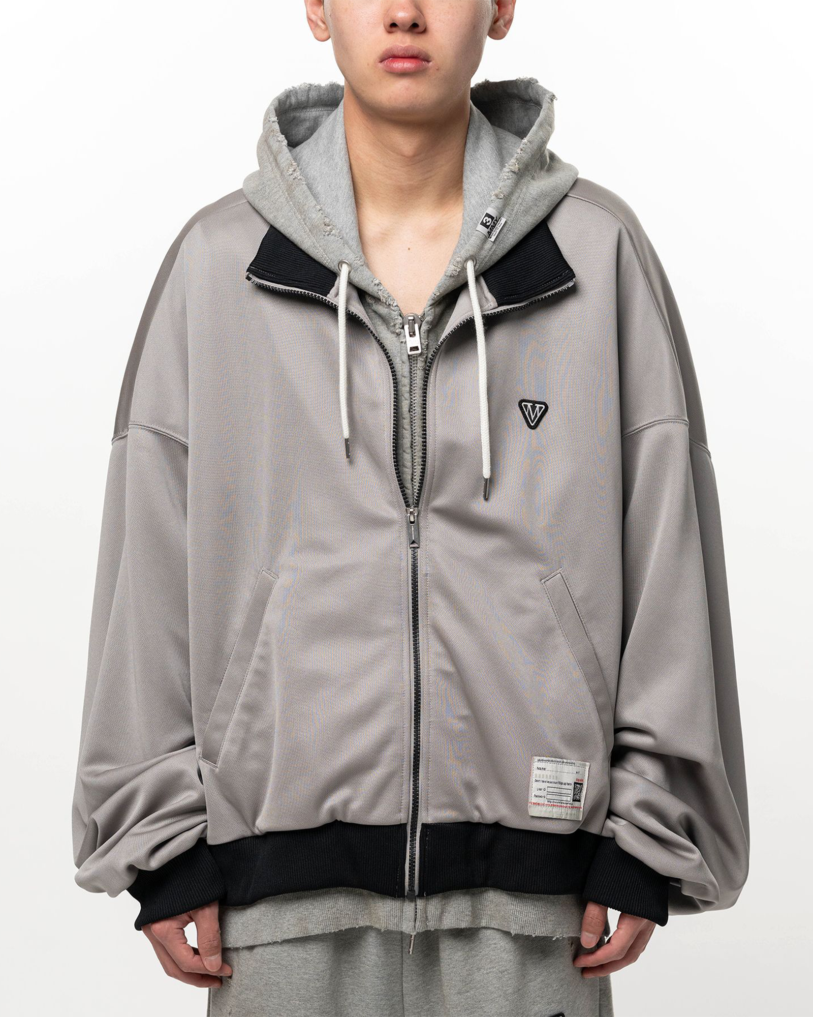 MIHARA YASUHIRO・ミハラヤスヒロ - ジャケット TRACK JACKET LAYERED SWEAT PARKA / GRAY