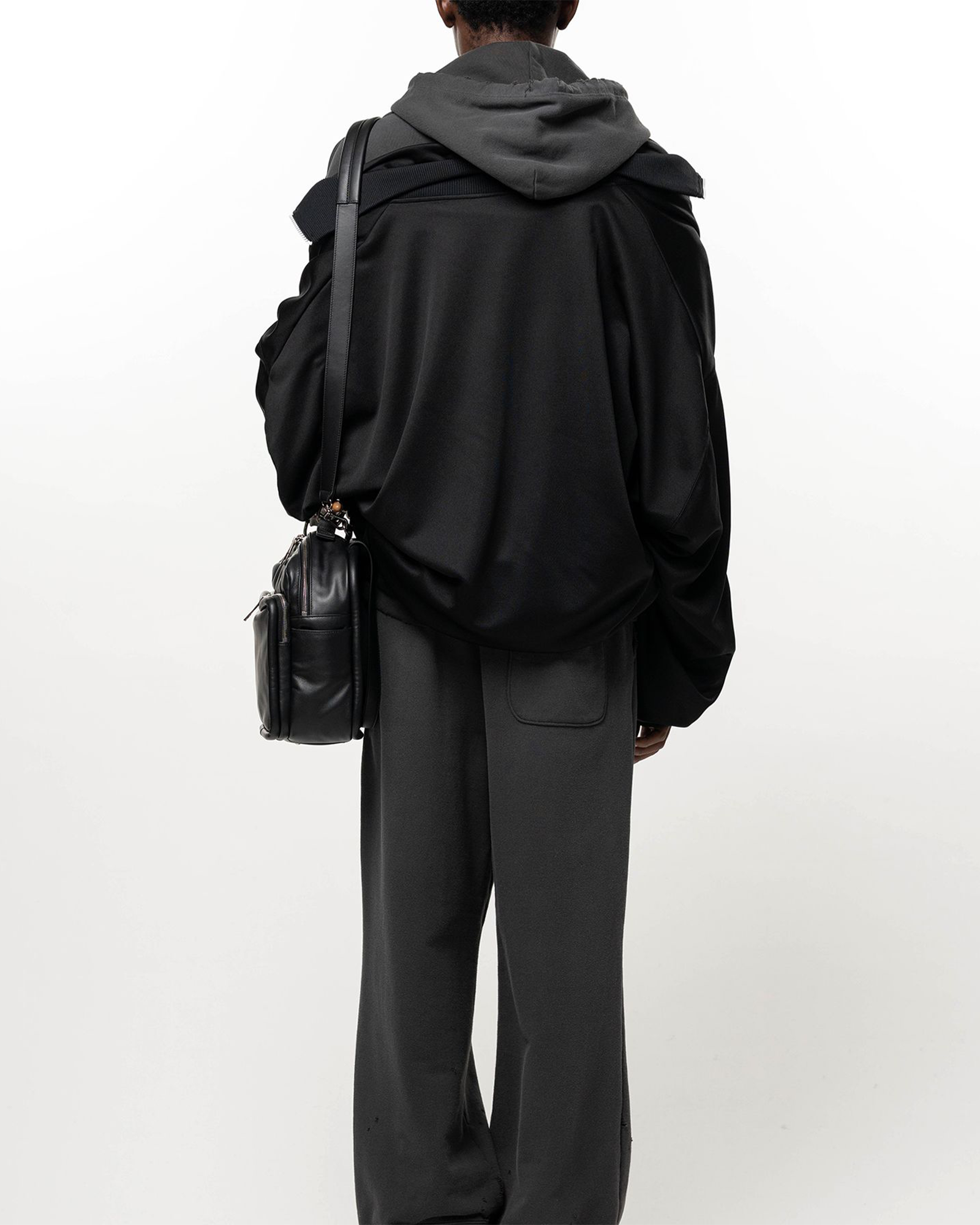 MIHARA YASUHIRO・ミハラヤスヒロ - ジャケット TRACK JACKET LAYERED SWEAT PARKA / BLACK
