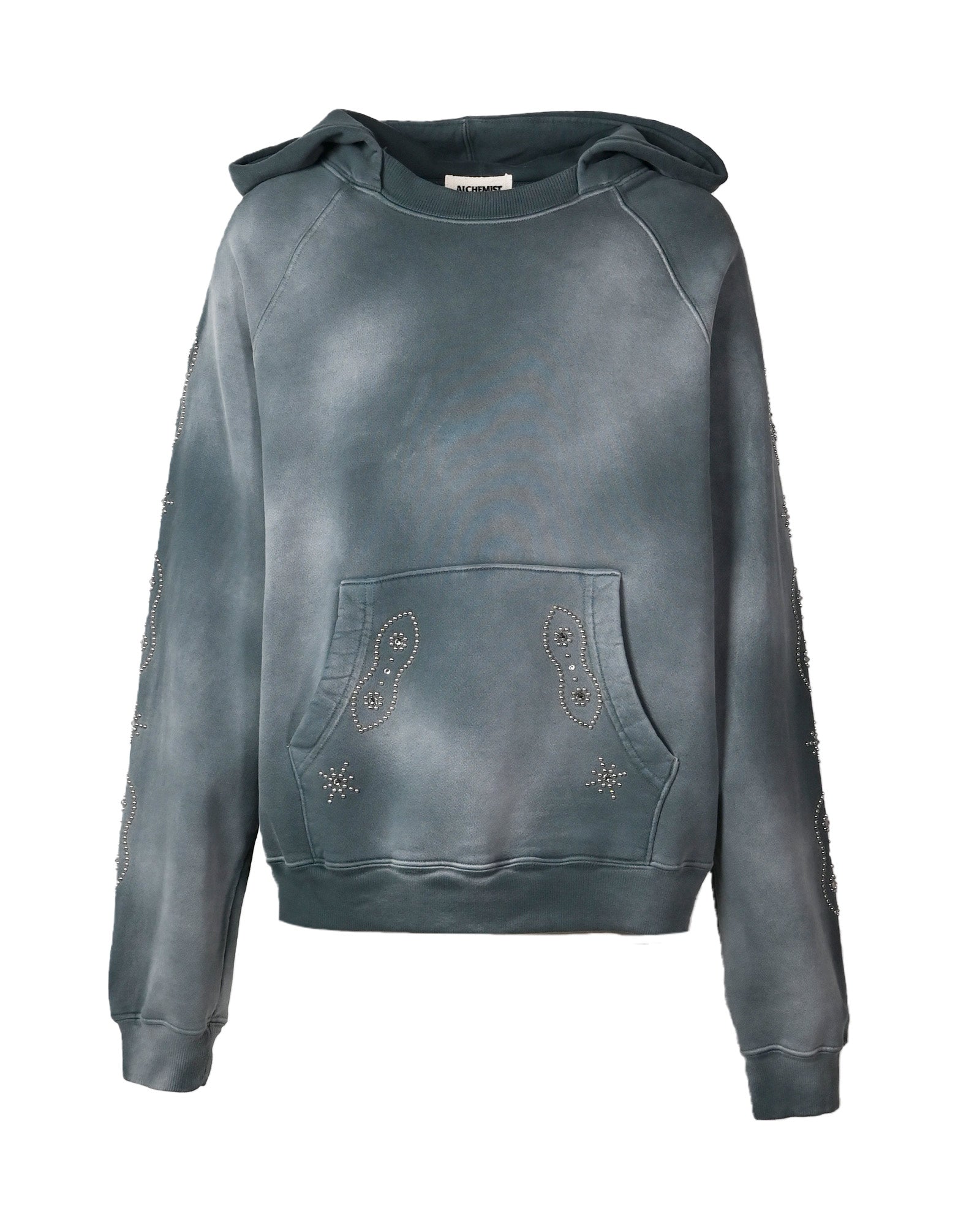 STUD THROWBACK HOODIE / BLUE