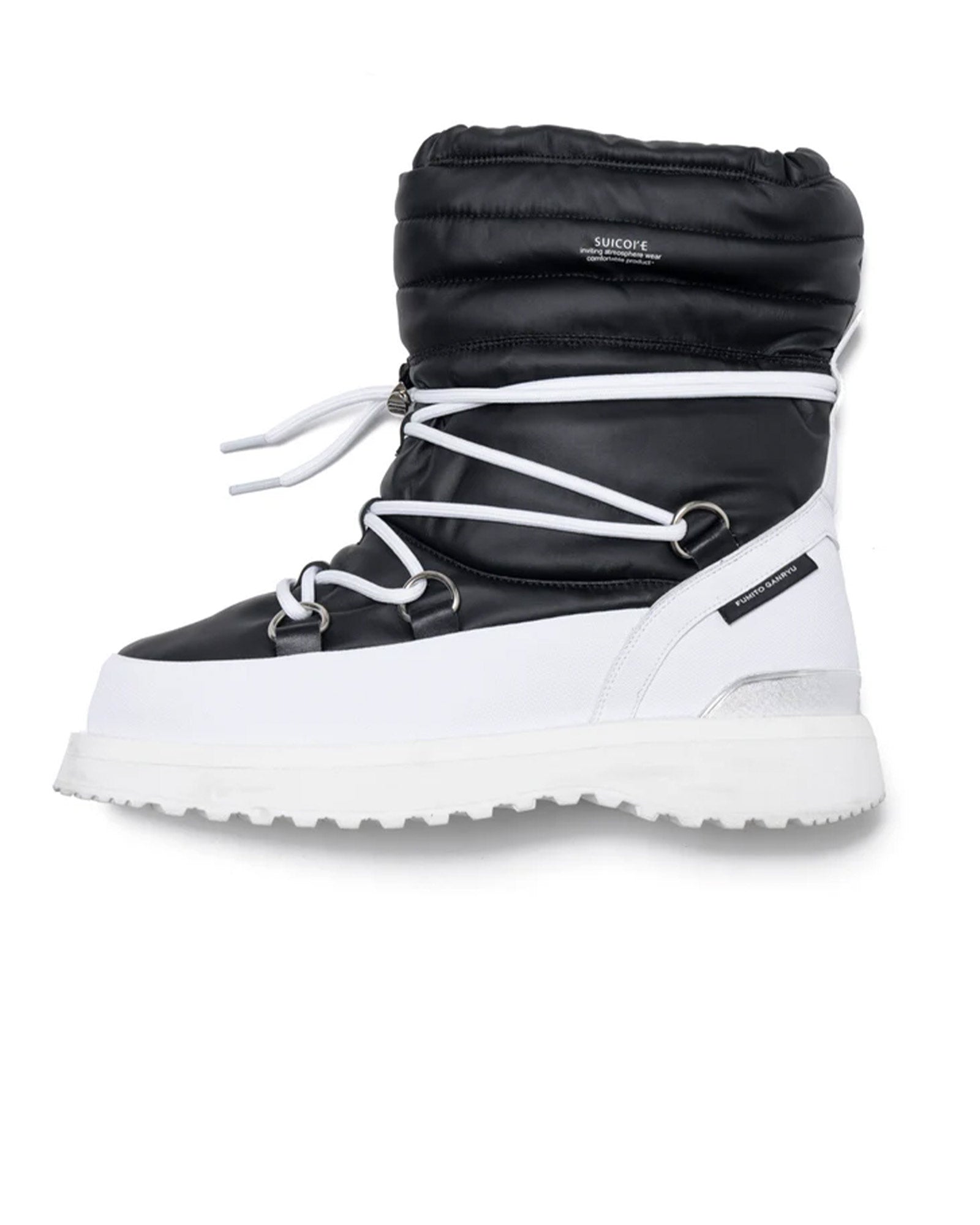 FUMITO GANRYU・フミト ガンリュウ - ブーツ SUICOKE PADDED BOOTS / BLACKxWHITE
