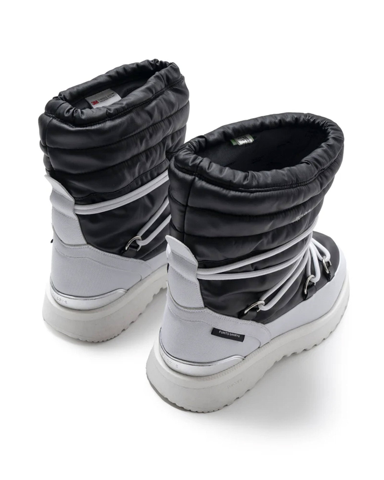 FUMITO GANRYU・フミト ガンリュウ - ブーツ SUICOKE PADDED BOOTS / BLACKxWHITE