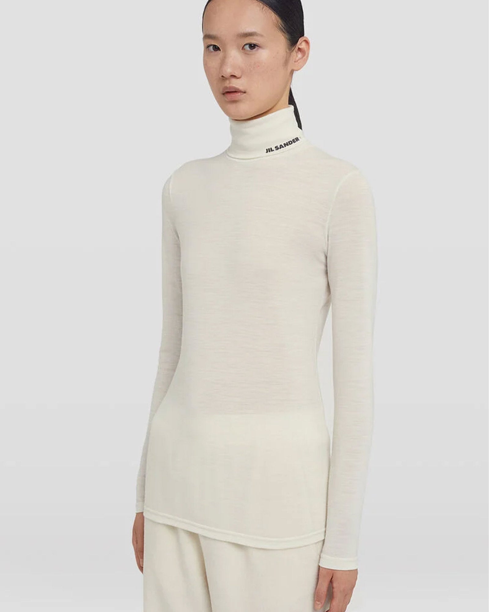 JIL SANDER ＋・ジルサンダープラス - L/S Tシャツ T-SHIRT 020 TN LS / WHITE
