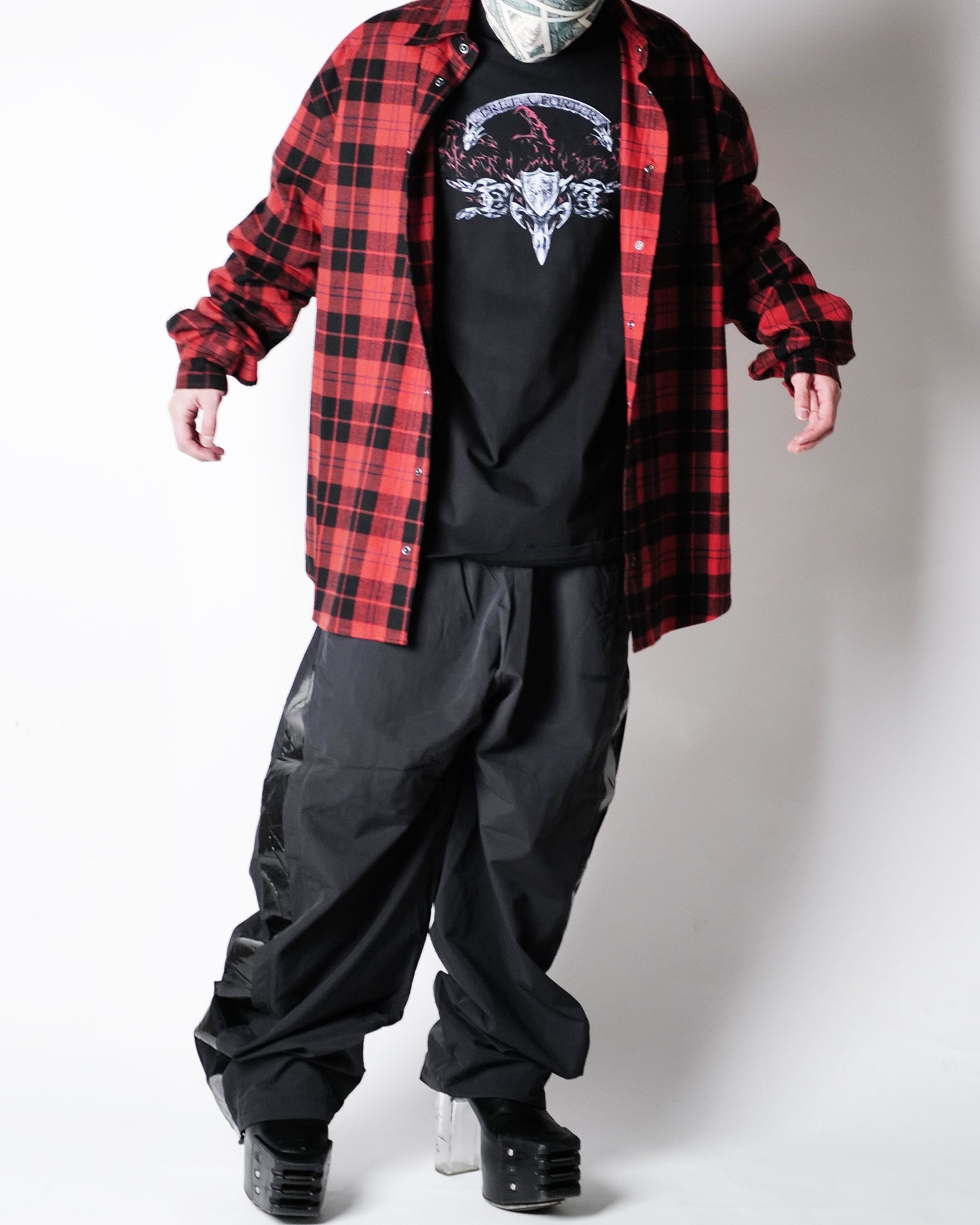 VETEMENTS・ヴェトモン - ジャージ・トラックパンツ TAPED TRACKSUIT PANTS / BLACK/BLACK