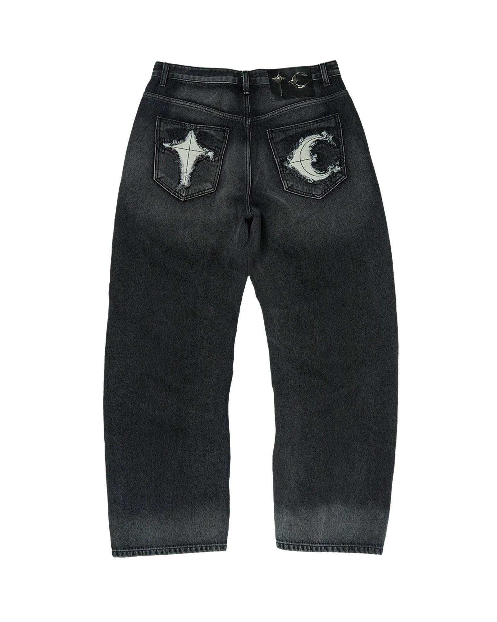 THUG CLUB・サグクラブ - デニムパンツ TC BONE LEATHER DENIM PANTS / BLACK