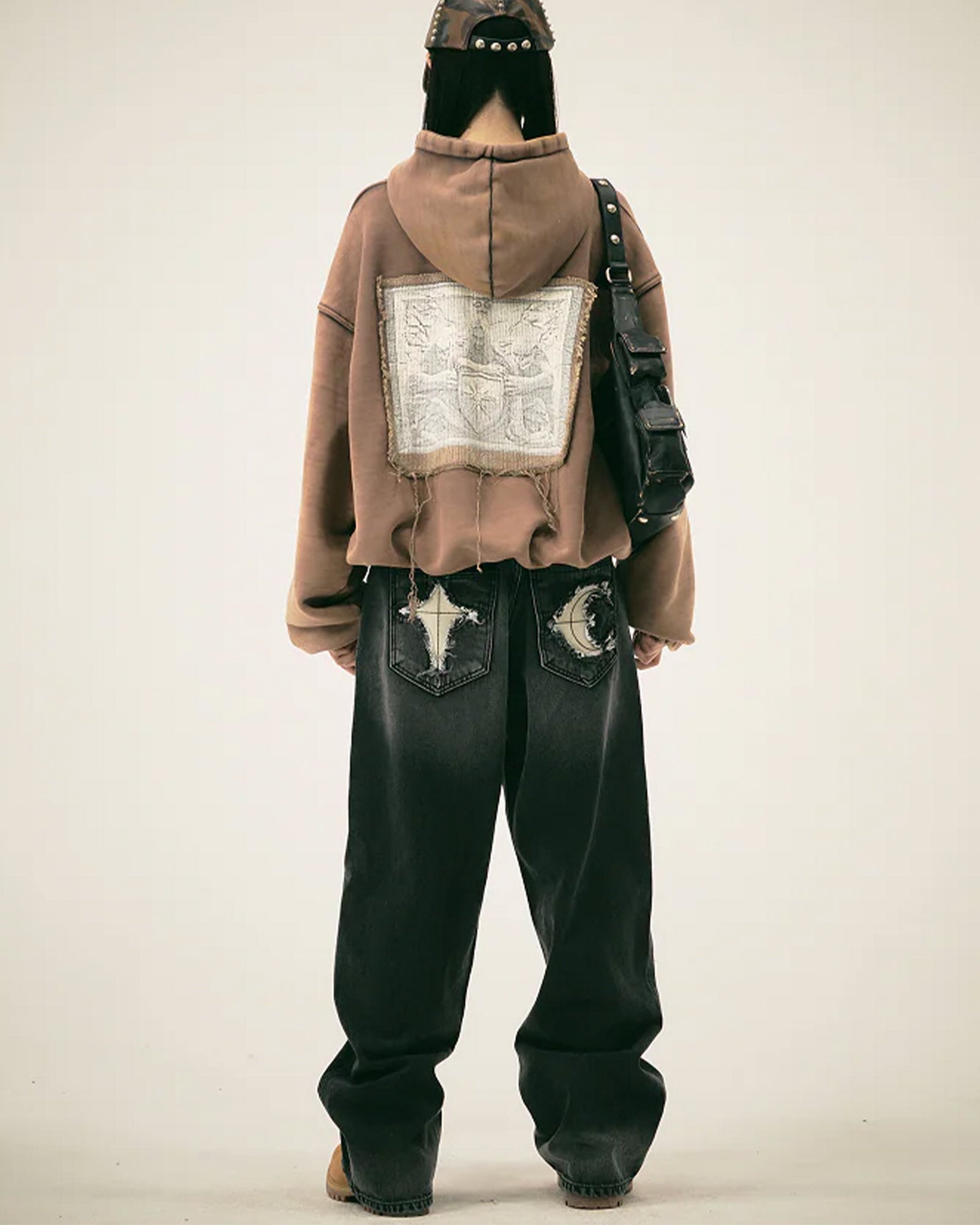 THUG CLUB・サグクラブ - デニムパンツ TC BONE LEATHER DENIM PANTS / BLACK