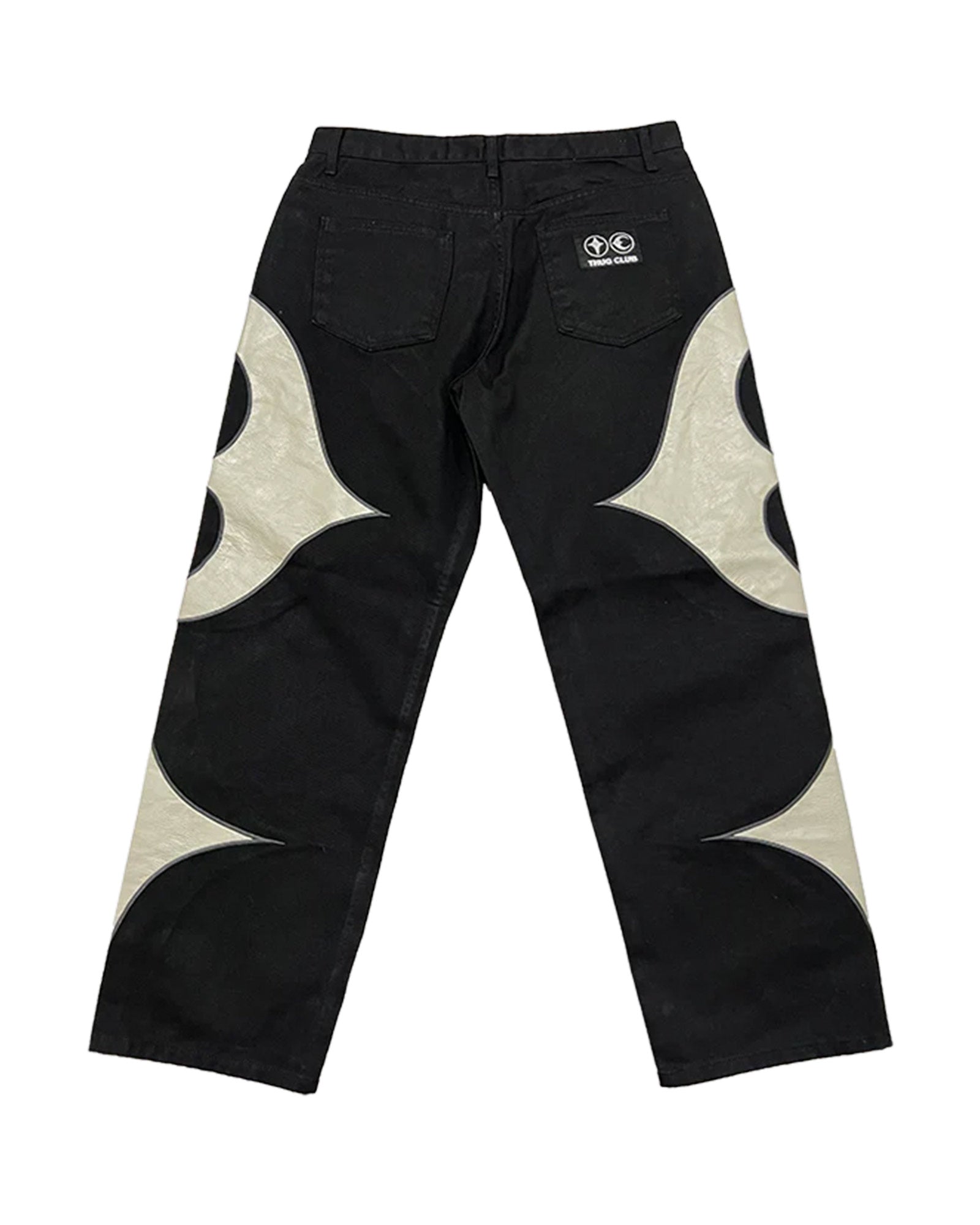 THUG CLUB・サグクラブ - デニムパンツ TC LEATHER WASHING DENIM PANTS / BLACK
