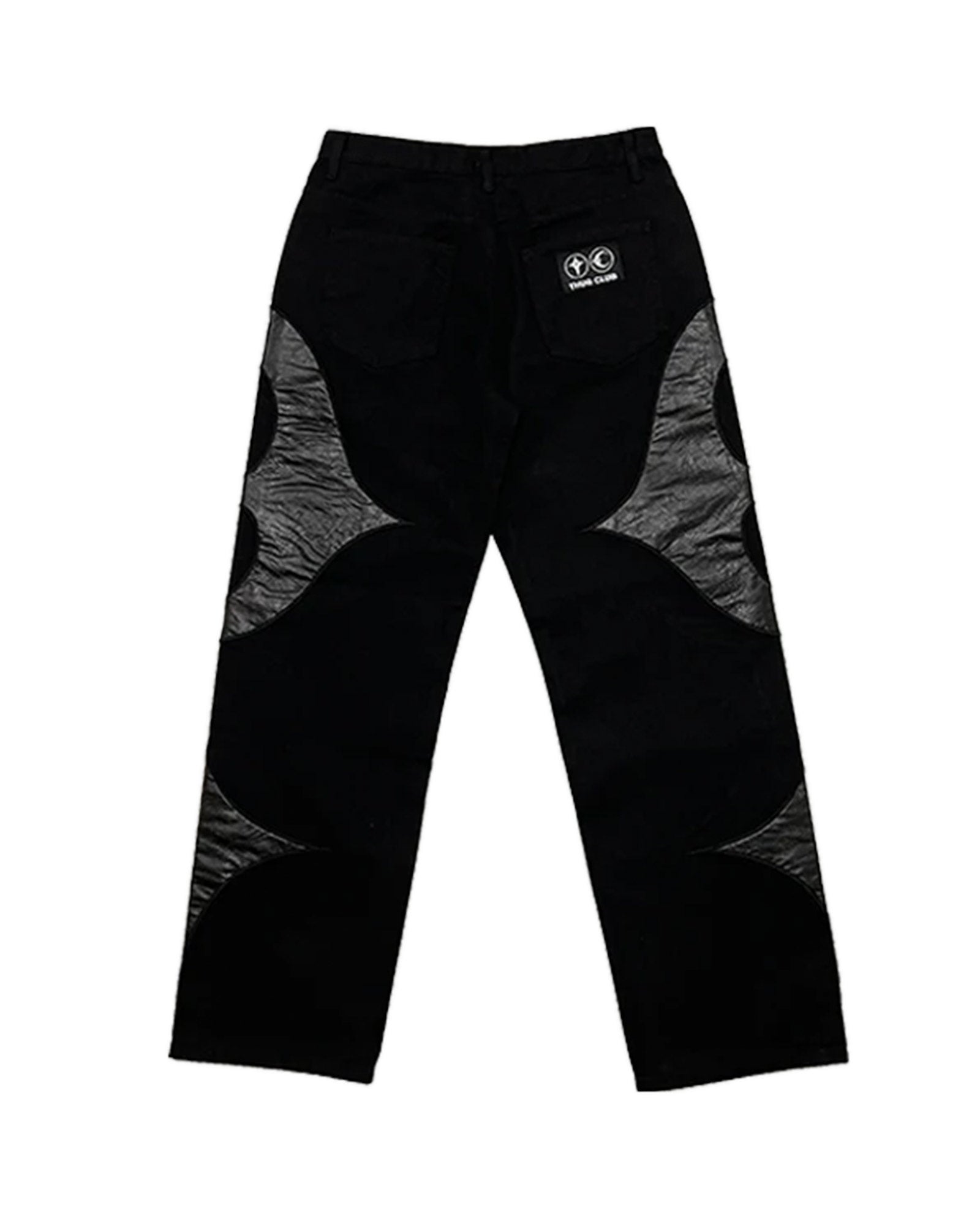 THUG CLUB・サグクラブ - デニムパンツ TC LEATHER WASHING DENIM PANTS / ALL BLACK