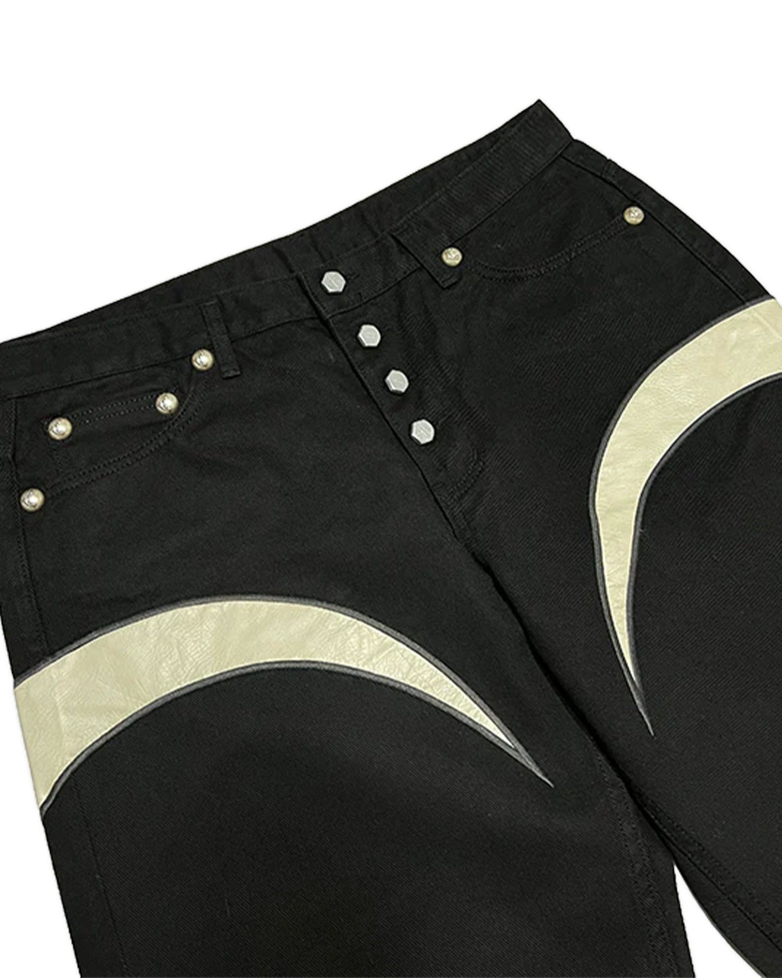 THUG CLUB・サグクラブ - デニムパンツ TC LEATHER WASHING DENIM PANTS / BLACK