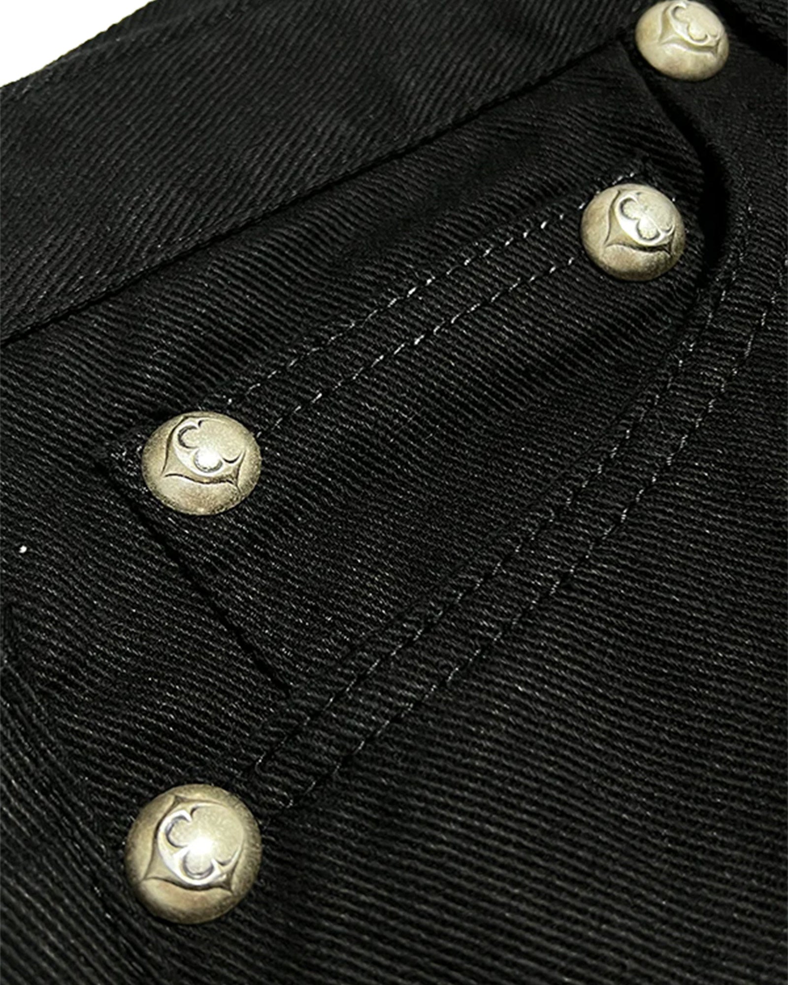 THUG CLUB・サグクラブ - デニムパンツ TC LEATHER WASHING DENIM PANTS / BLACK