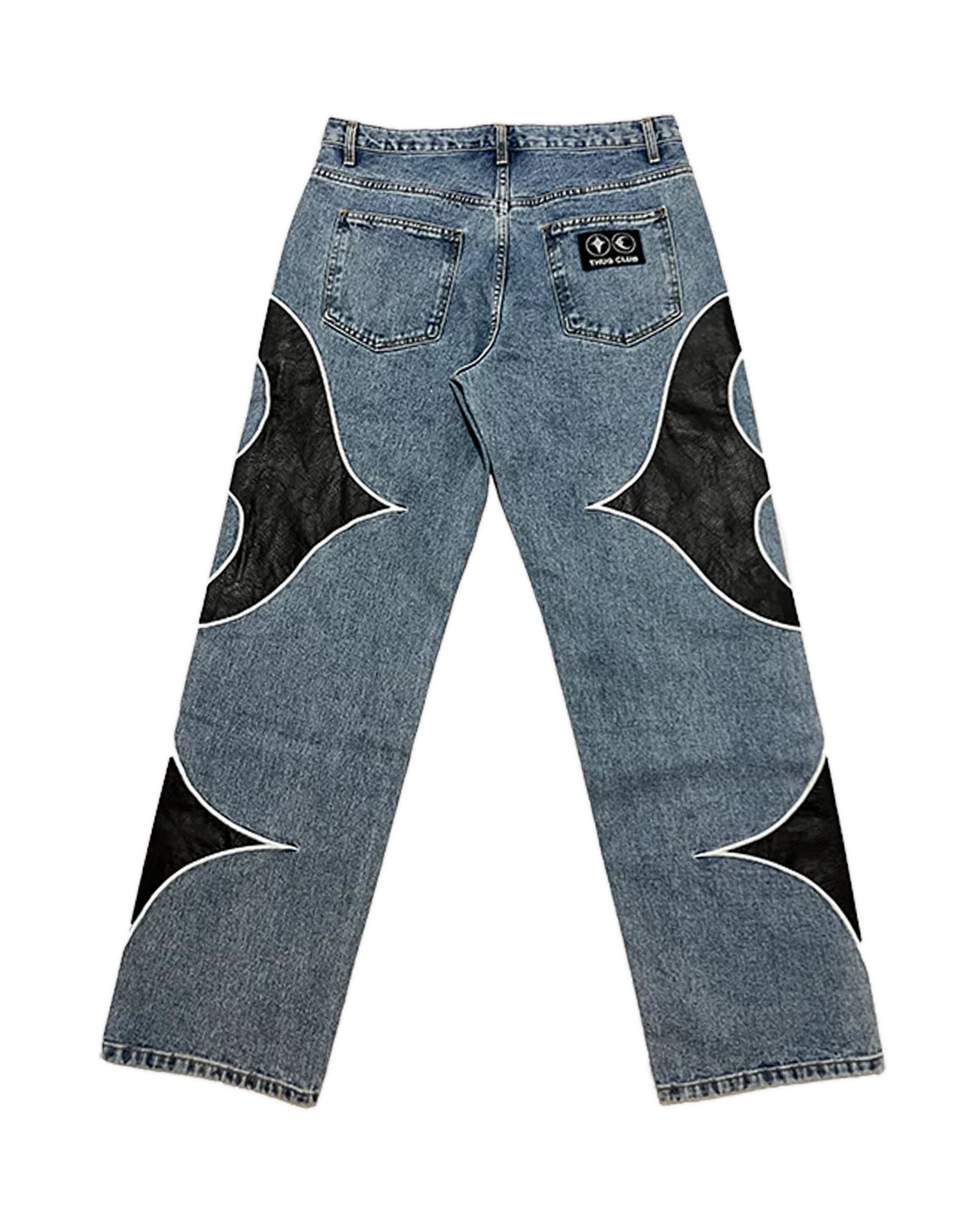 THUG CLUB・サグクラブ - デニムパンツ TC LEATHER WASHING DENIM PANTS / BLUE