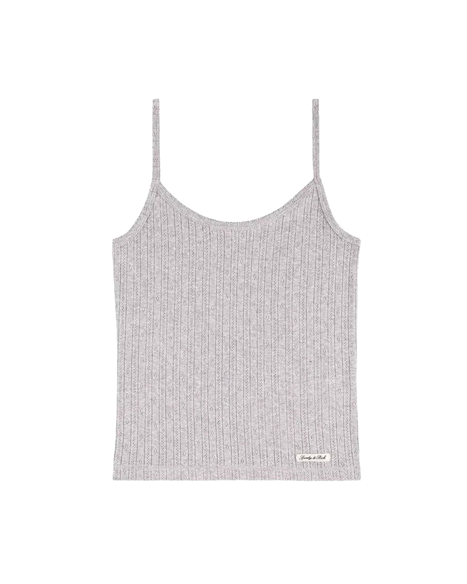 SPORTY&RICH・スポーティーアンドリッチ - ファッション小物 SIGNATURE LOGO POINTELLE TANK
/ HEATHER GRAY