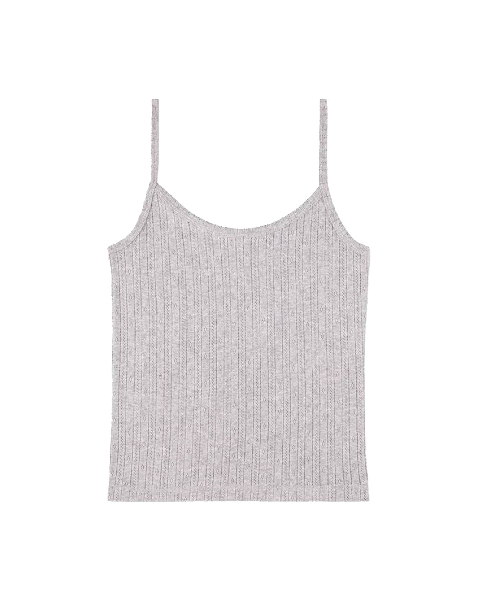SPORTY&RICH・スポーティーアンドリッチ - ファッション小物 SIGNATURE LOGO POINTELLE TANK
/ HEATHER GRAY