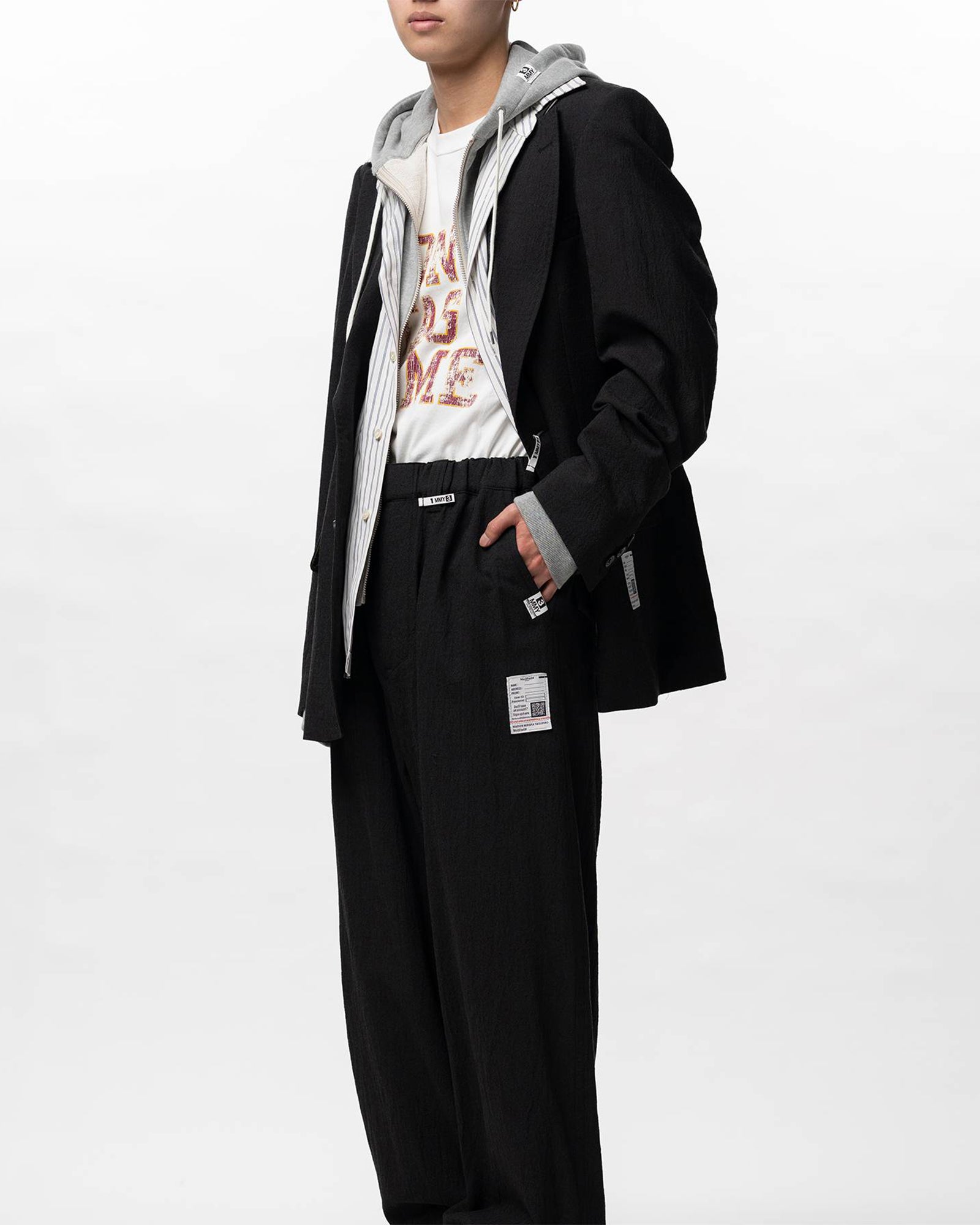 MIHARA YASUHIRO (ミハラヤスヒロ) TRIPLE LAYERED BLAZER / BLACK