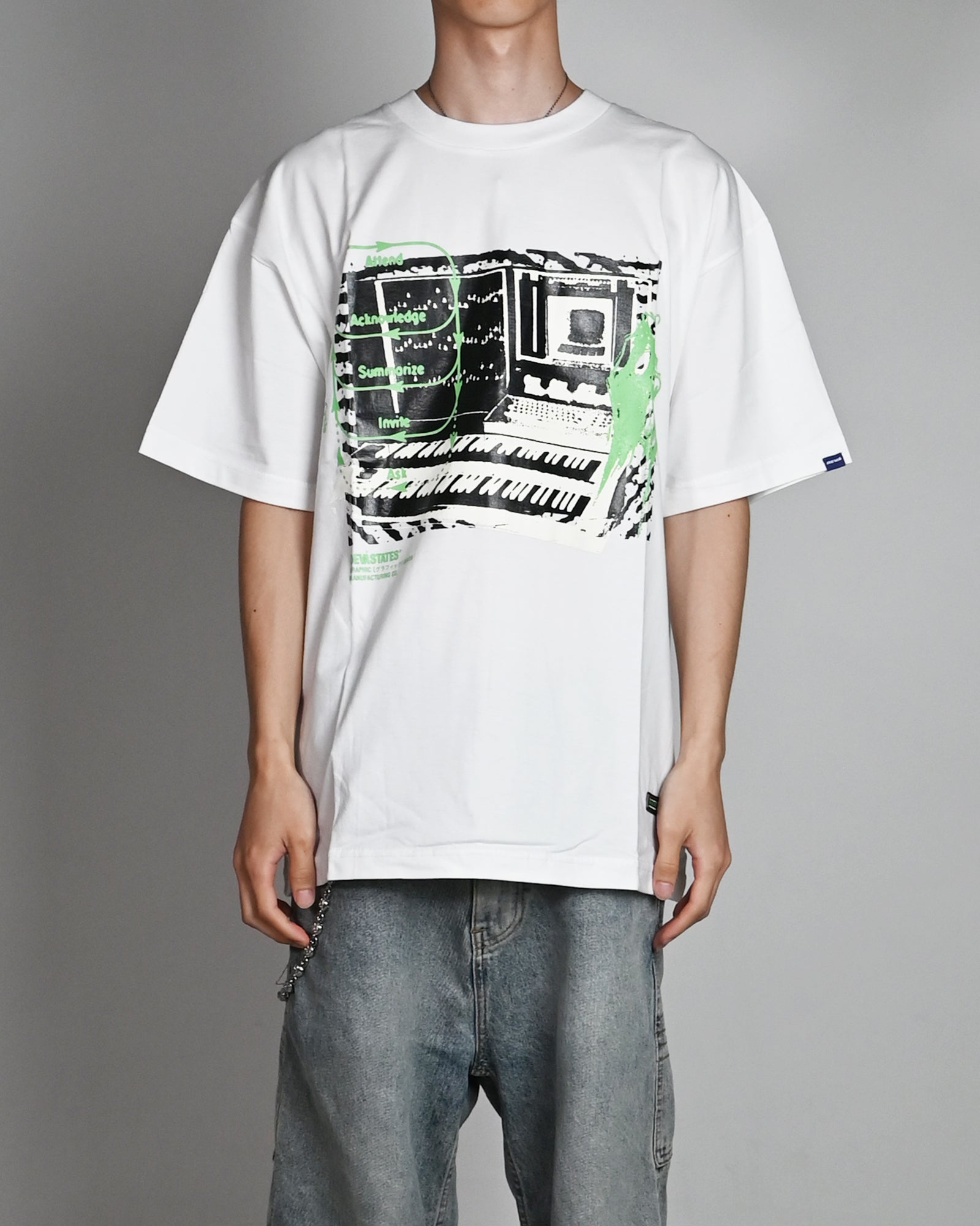 DEVA STATES・ディーヴァ ステイツ - Tシャツ・カットソー TSHIRT - ALGORHYTHM / WHITE