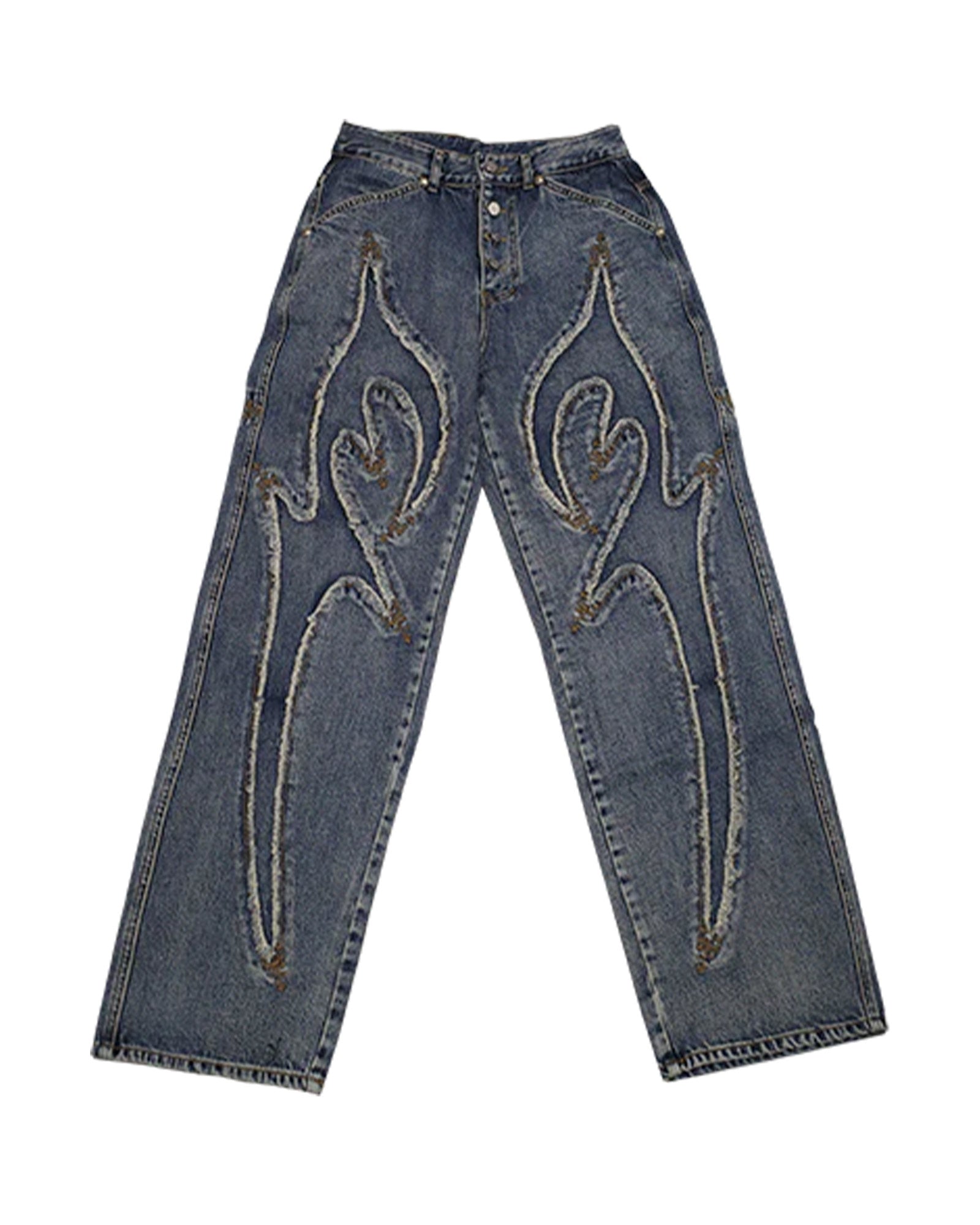 TRIBAL DENIM PANTS / BLUE