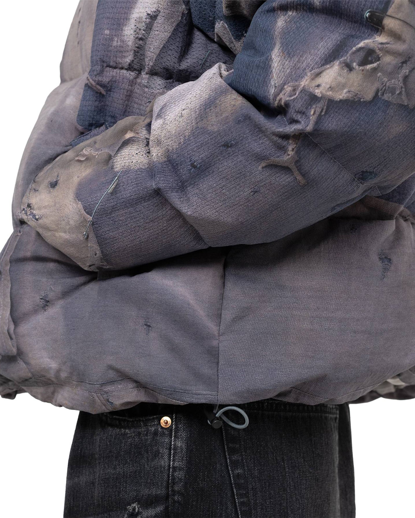 KAMIYA・カミヤ - ダウンジャケット TROMPE-L'OEIL PRINT DOWN JACKET / NAVY