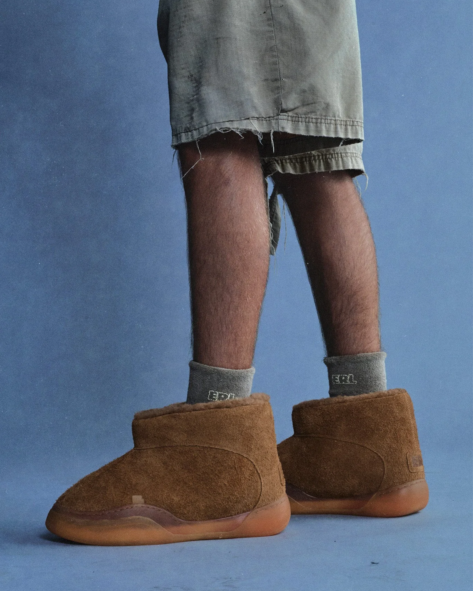 ERL・イーアールエル - ハイカットスニーカー UNISEX ERL VAMP BOOT LEATHER / NATURAL