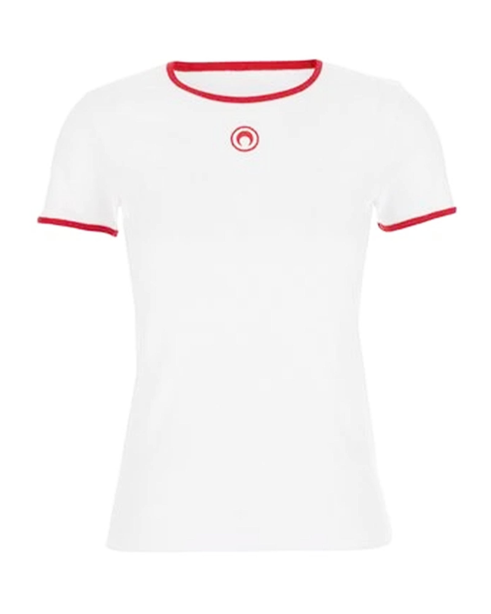 MOON LOGO BICOLOR JERSEY SS T-SHIRT / WHITE/RED