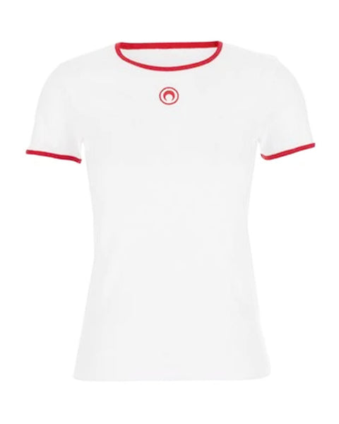 Marine Serre (マリーン・セル) MOON LOGO BICOLOR JERSEY SS T-SHIRT
