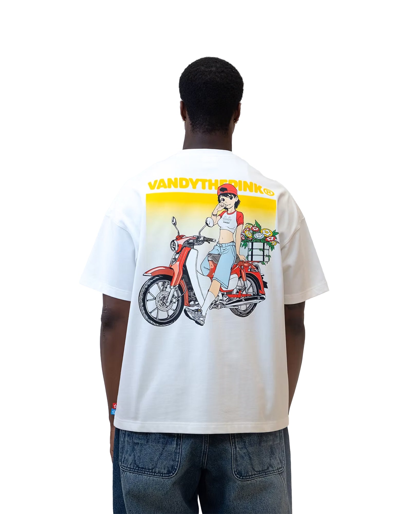 VANDY THE PINK・ヴァンディー・ザ・ピンク - Tシャツ・カットソー BIKE GIRL T-SHIRT / WHITE