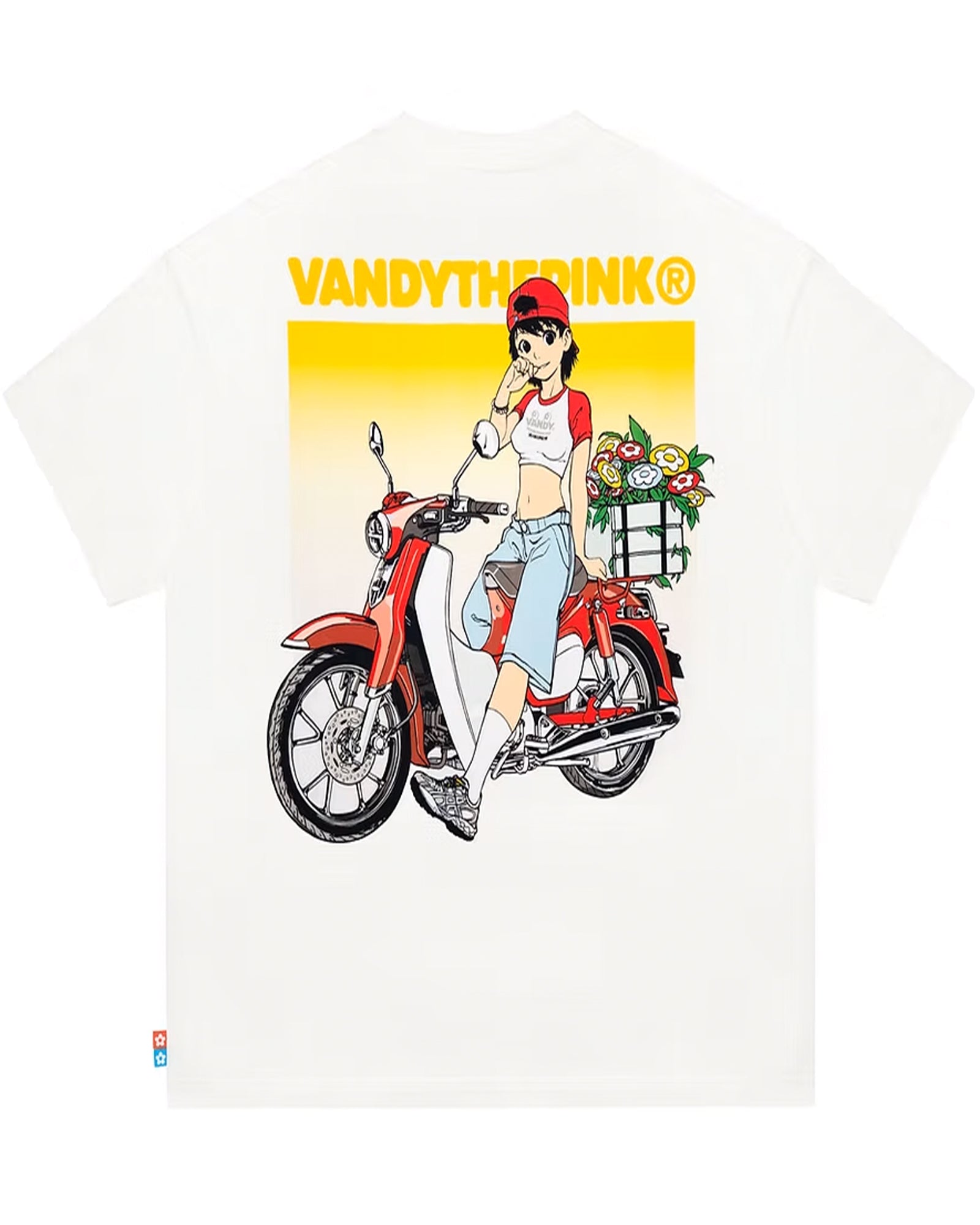 VANDY THE PINK・ヴァンディー・ザ・ピンク - Tシャツ・カットソー BIKE GIRL T-SHIRT / WHITE