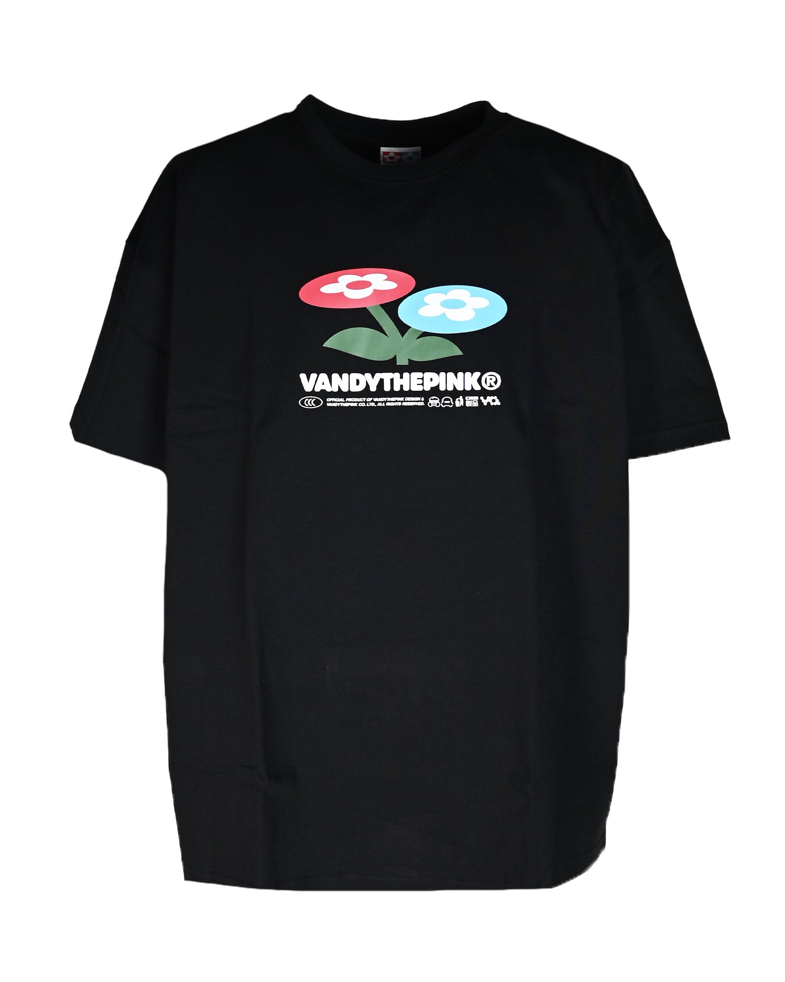 TWO FLOWER TEE / BLACK