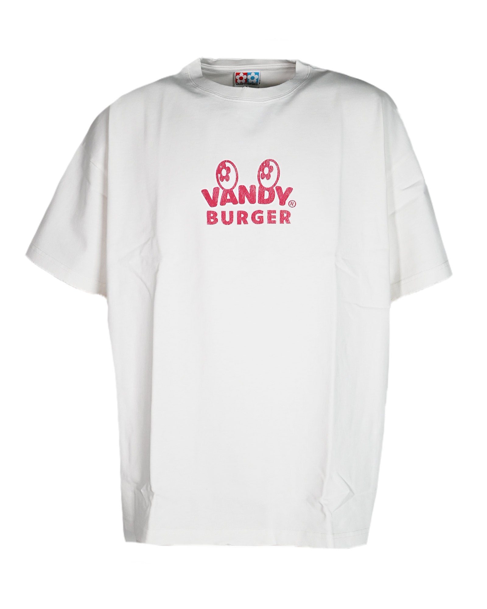 BURGER MENU EYE LOGO TEE / WASHED WHITE