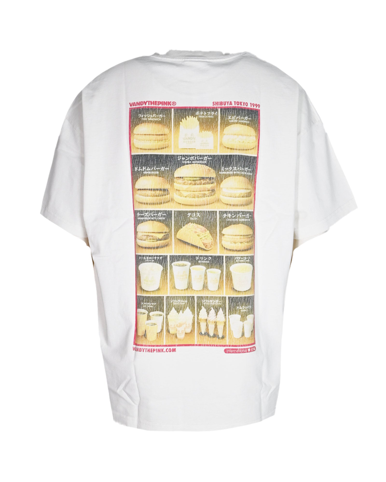 VANDY THE PINK(ヴァンディー・ザ・ピンク) BURGER MENU EYE LOGO TEE
