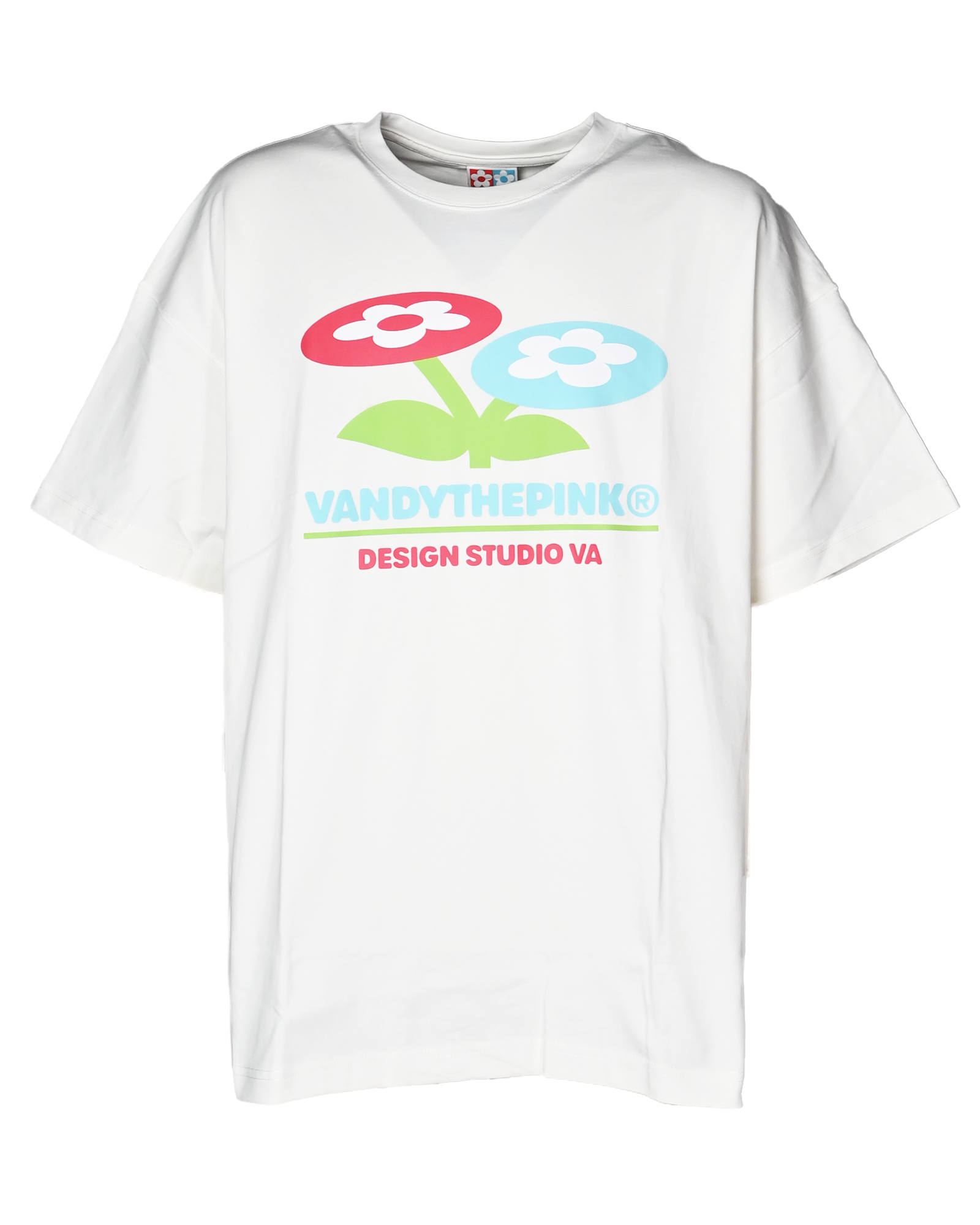 VANDY THE PINK・ヴァンディー・ザ・ピンク - Tシャツ・カットソー TWO FLOWER BUCKLE  TEE / OFF WHITE